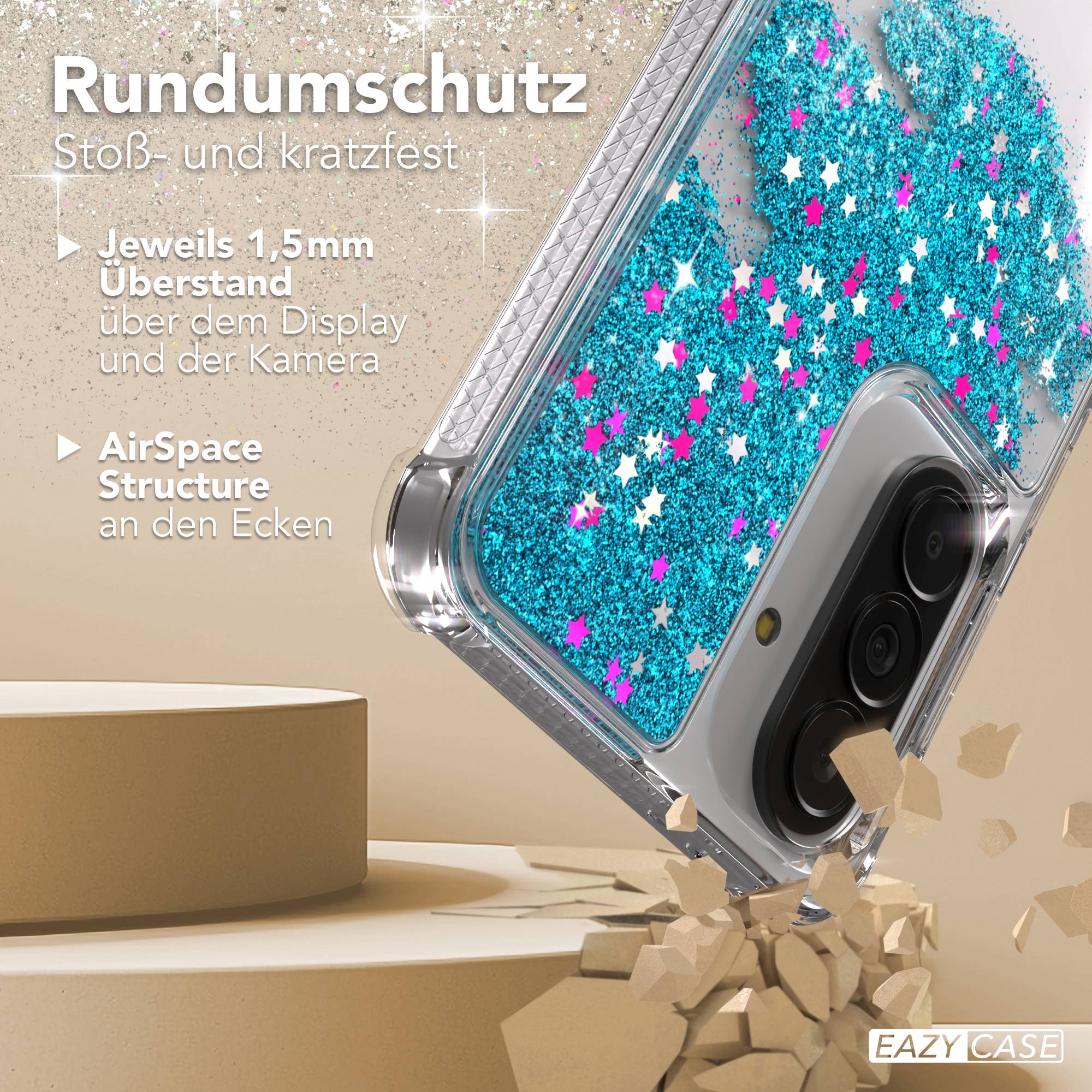 Samsung Galaxy A37 Glitzerhülle TPU transparent mit Glitzereffekt EAZY CASE 