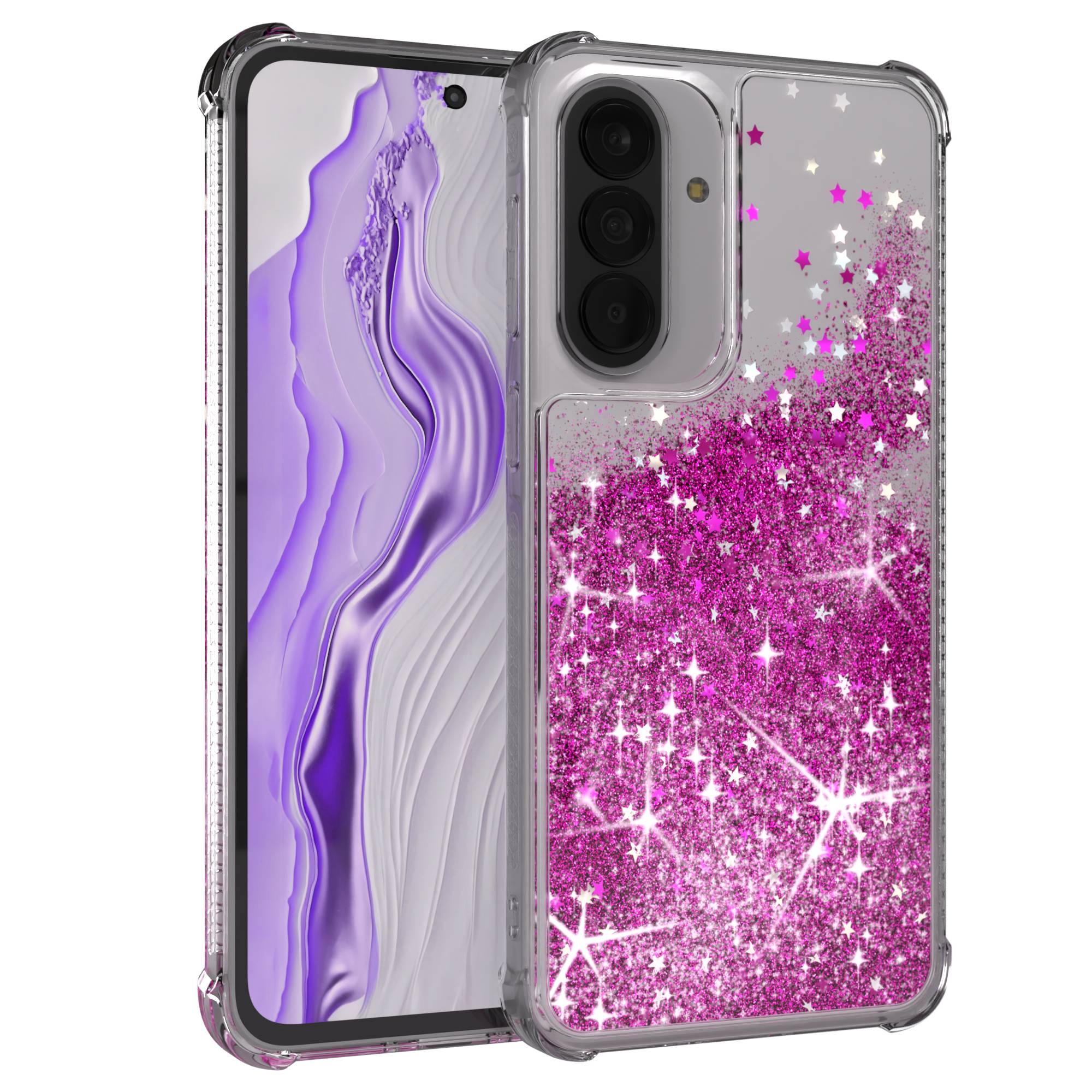 Samsung Galaxy A37 Glitzerhülle TPU transparent mit Glitzereffekt EAZY CASE 
