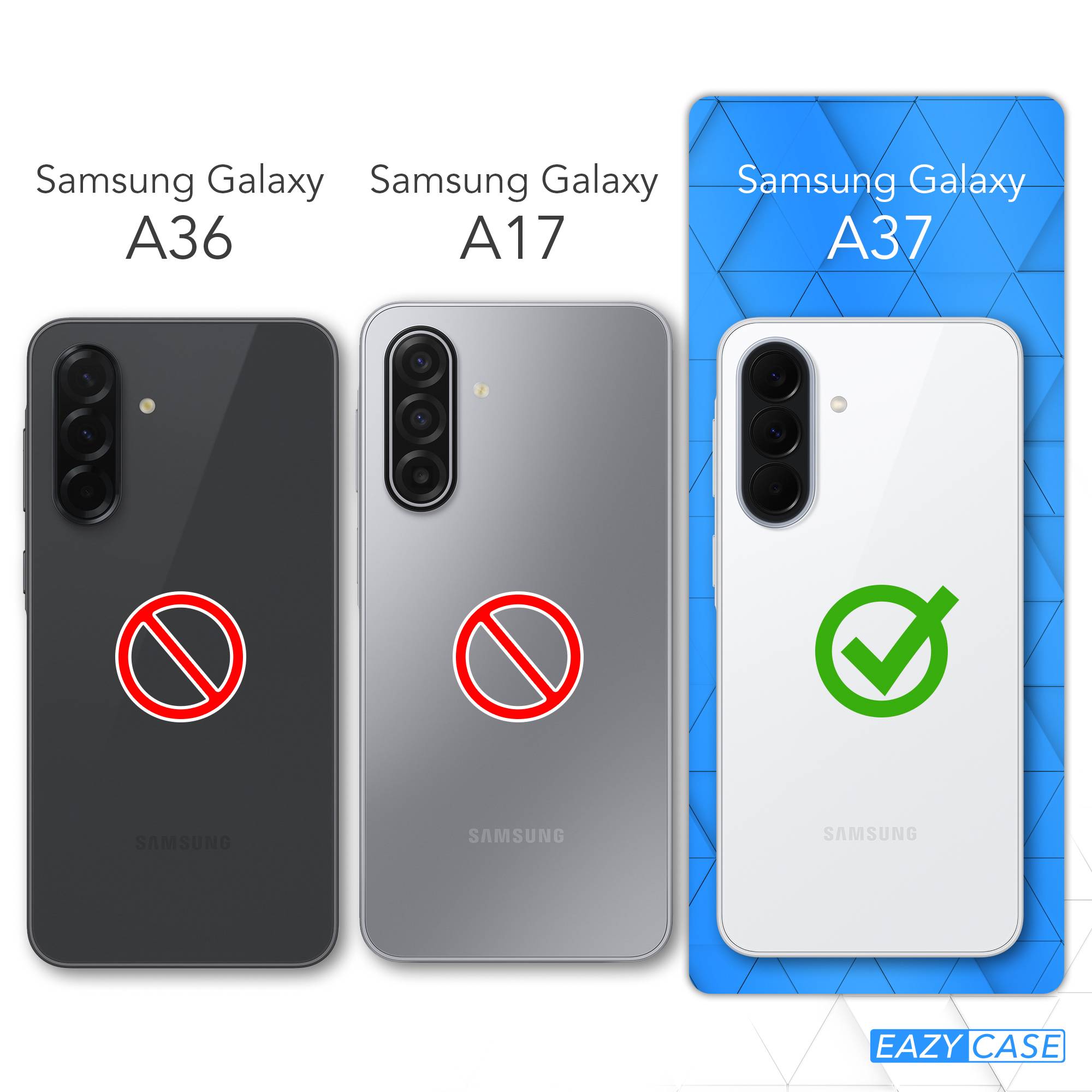 Samsung Galaxy A37 Glitzerhülle TPU transparent mit Glitzereffekt EAZY CASE 