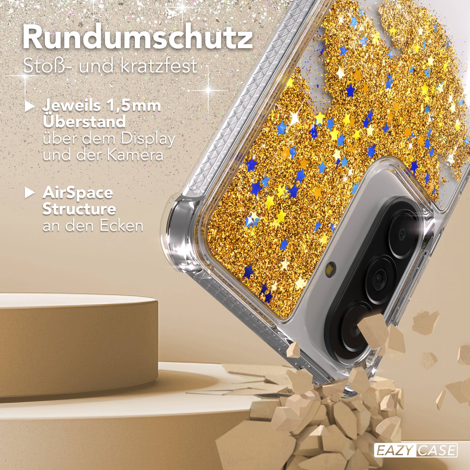 Samsung Galaxy A37 Glitzerhülle TPU transparent mit Glitzereffekt EAZY CASE 