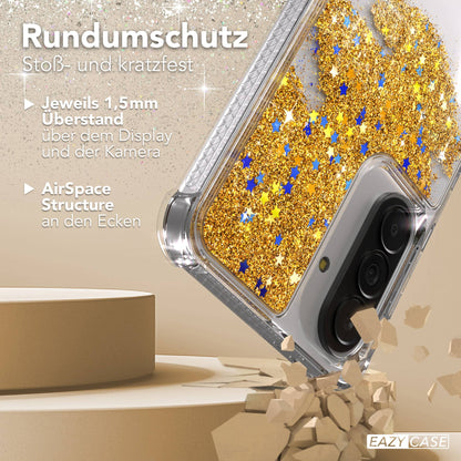 Samsung Galaxy A37 Glitzerhülle TPU transparent mit Glitzereffekt EAZY CASE 