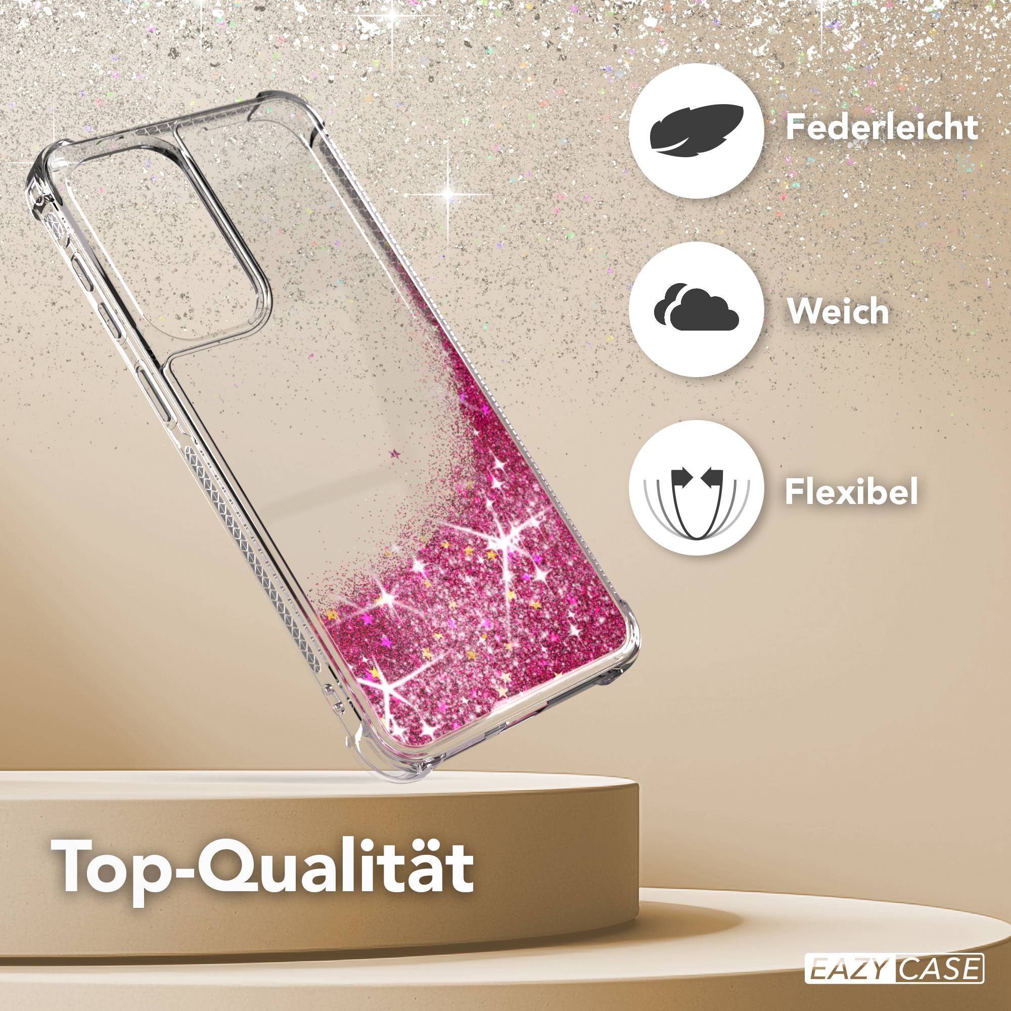 Samsung Galaxy A57 Glitzerhülle TPU transparent mit Kameraschutz EAZY CASE 
