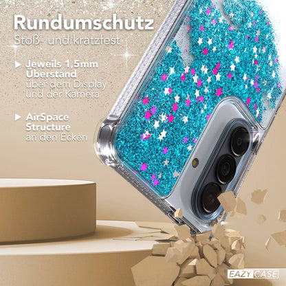Samsung Galaxy A57 Glitzerhülle TPU transparent mit Kameraschutz EAZY CASE 