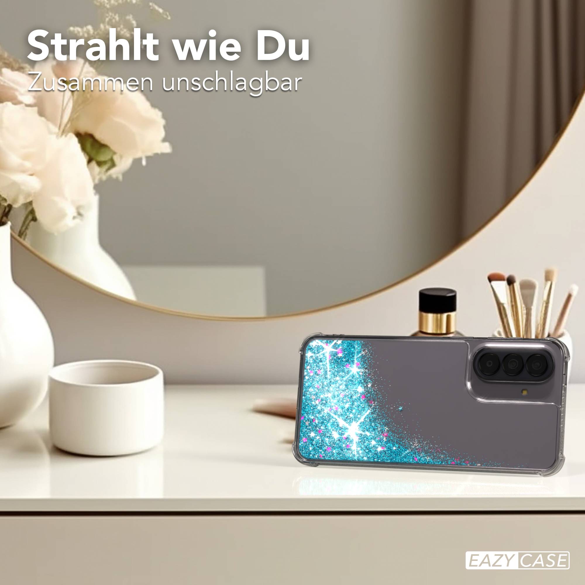 Samsung Galaxy A57 Glitzerhülle TPU transparent mit Kameraschutz EAZY CASE 