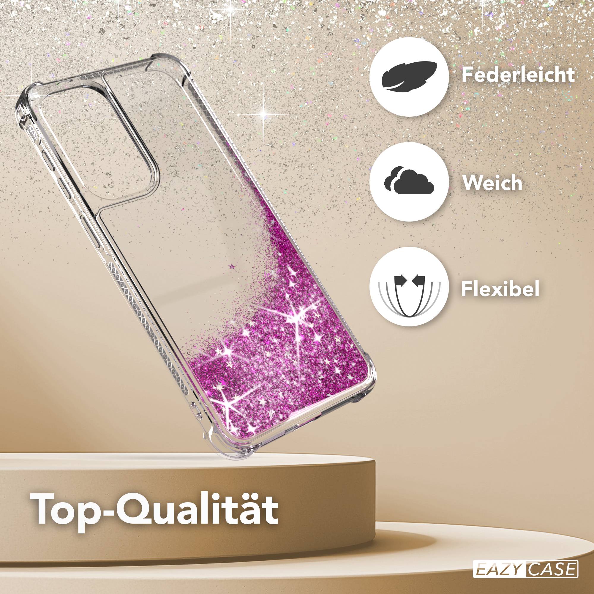 Samsung Galaxy A57 Glitzerhülle TPU transparent mit Kameraschutz EAZY CASE 