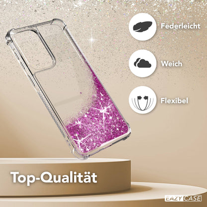 Samsung Galaxy A57 Glitzerhülle TPU transparent mit Kameraschutz EAZY CASE 