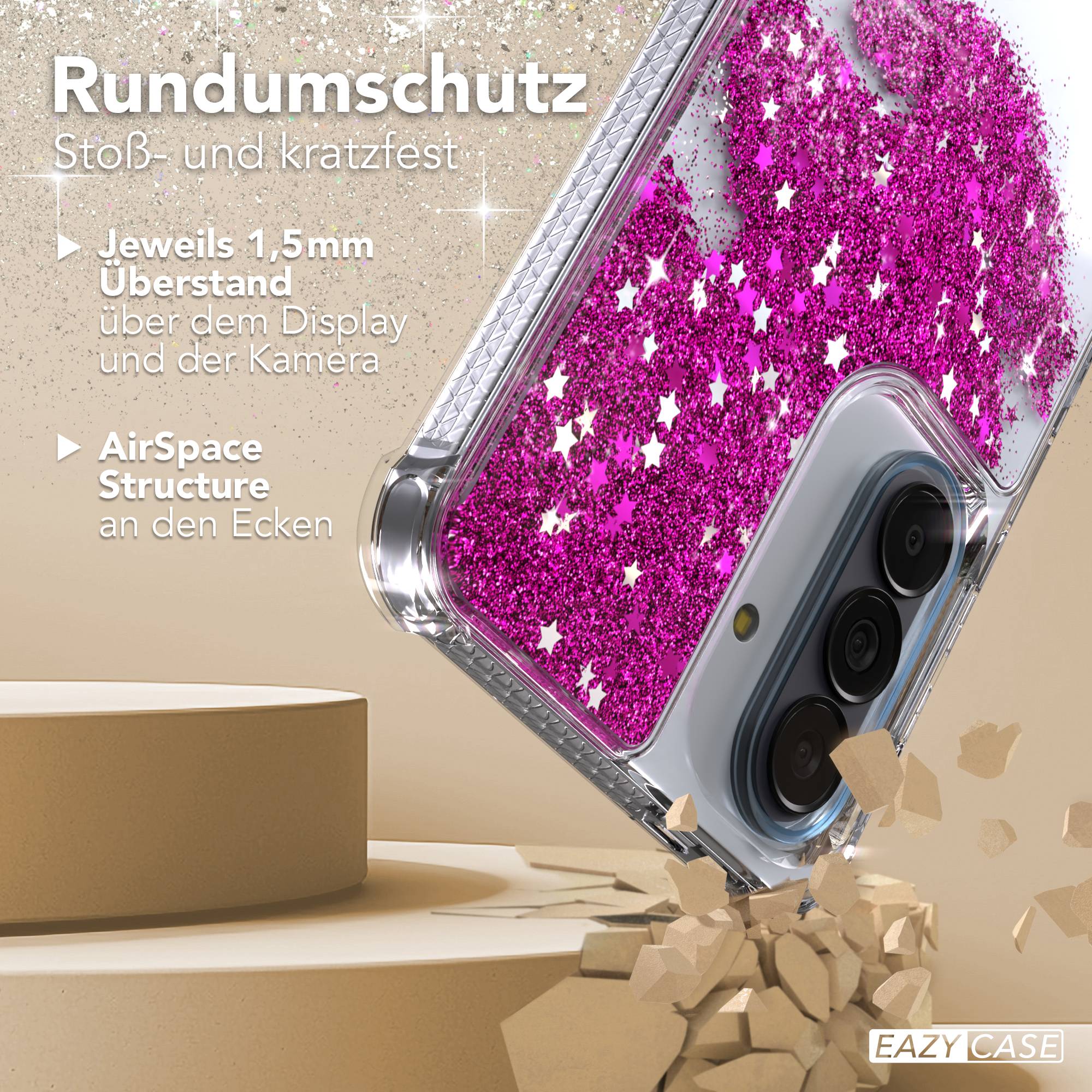 Samsung Galaxy A57 Glitzerhülle TPU transparent mit Kameraschutz EAZY CASE 