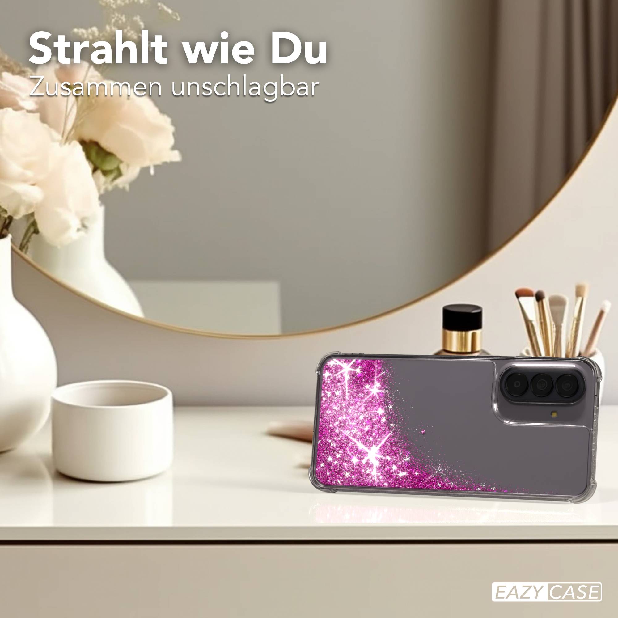 Samsung Galaxy A57 Glitzerhülle TPU transparent mit Kameraschutz EAZY CASE 