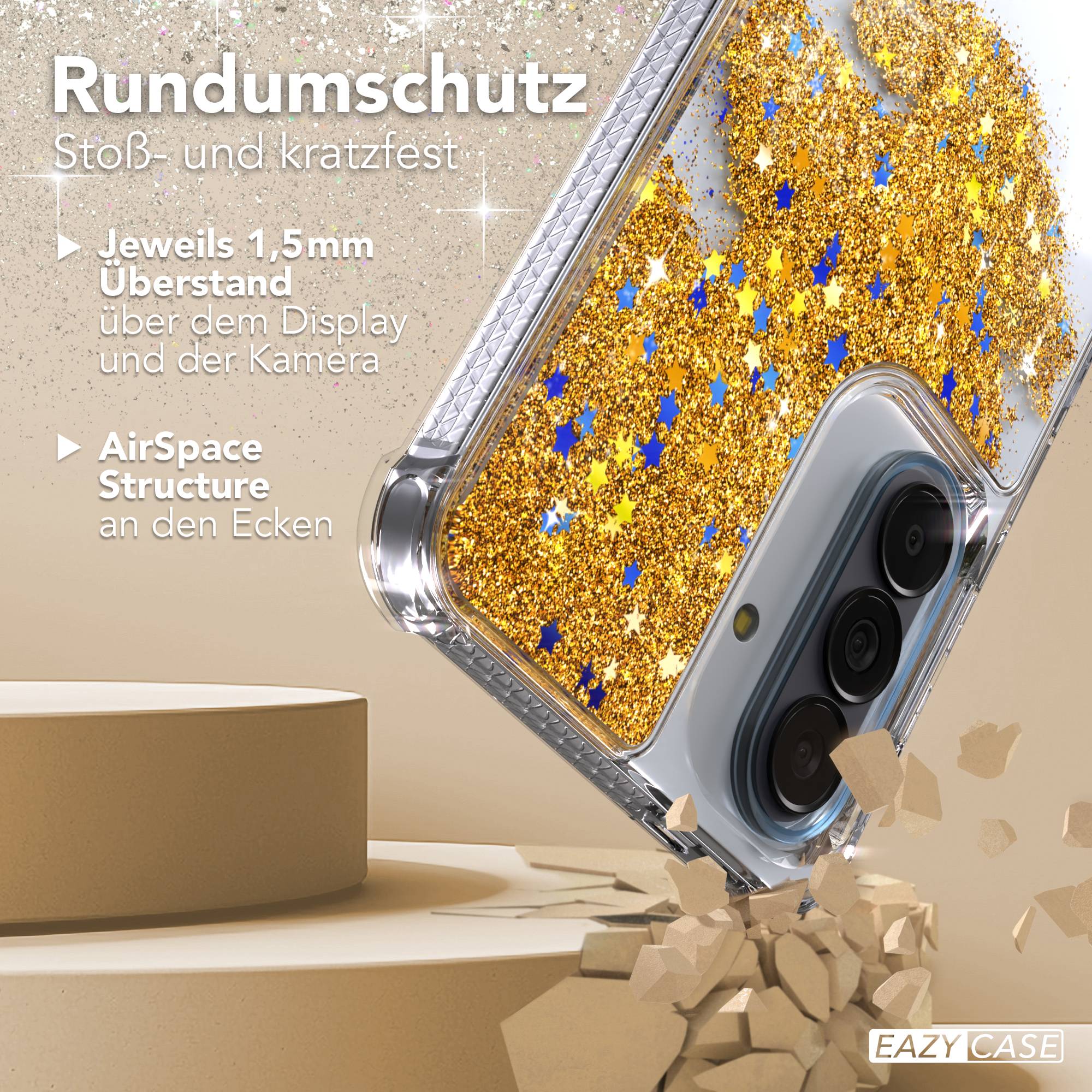 Samsung Galaxy A57 Glitzerhülle TPU transparent mit Kameraschutz EAZY CASE 
