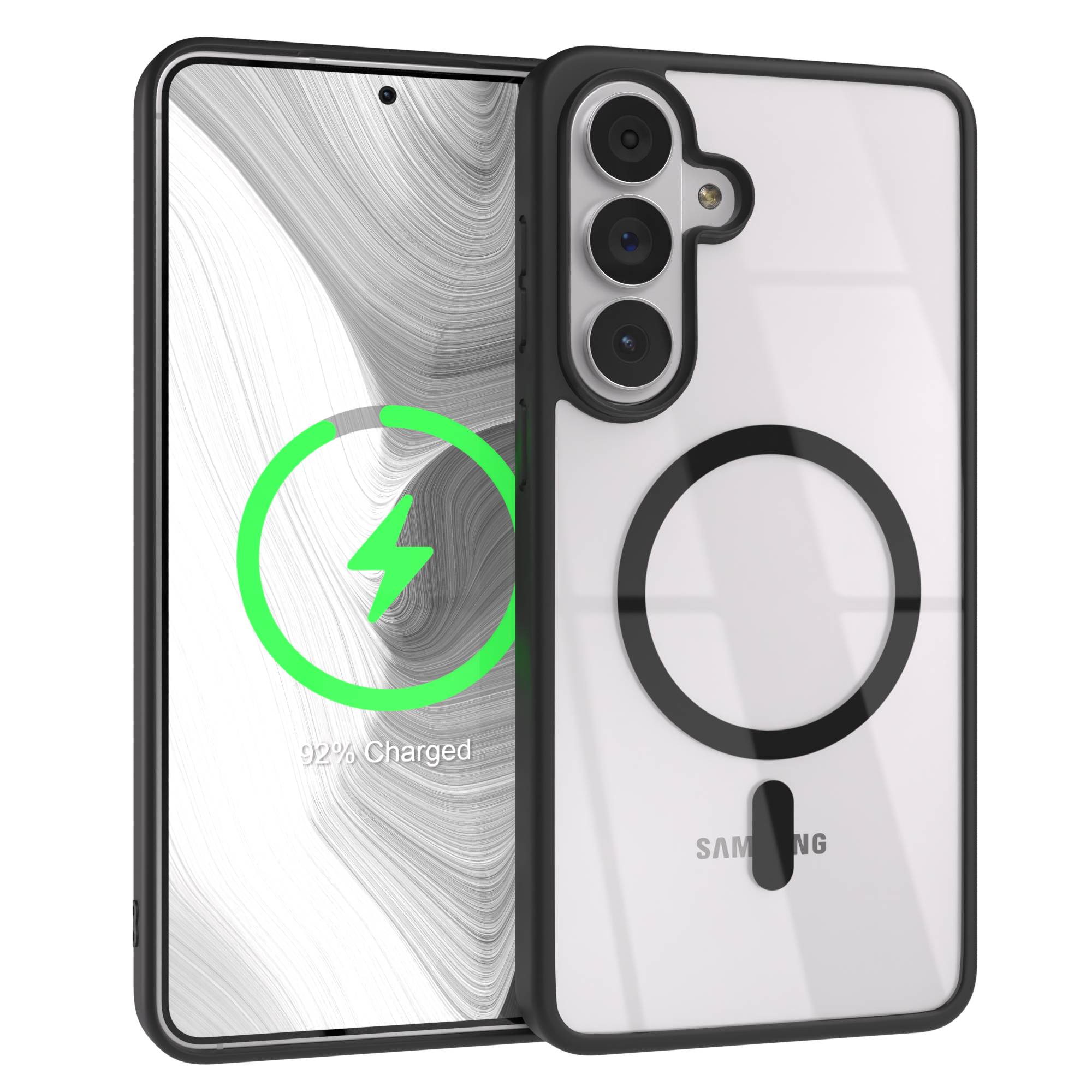 Samsung Galaxy S26 Plus transparente MagSafe Hülle mit Kameraschutz TPU 