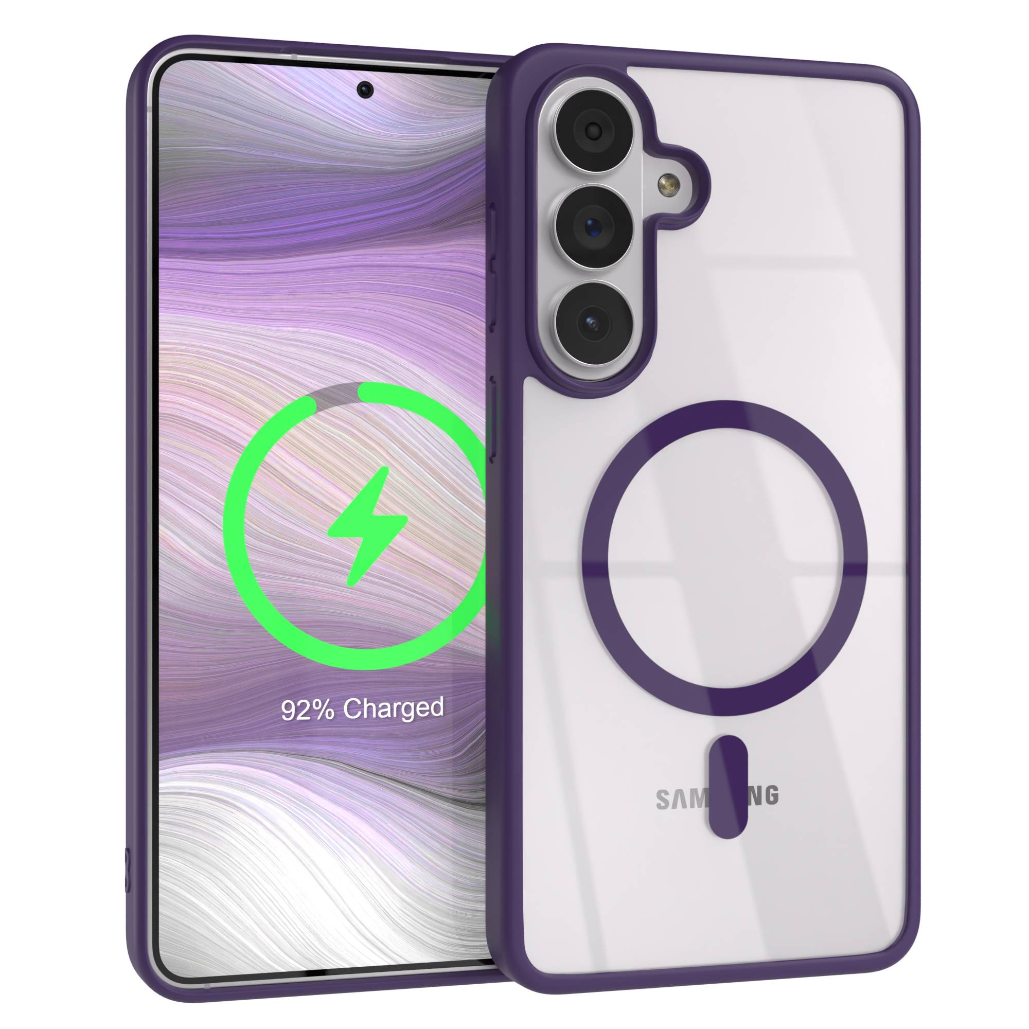 Samsung Galaxy S26 Plus transparente MagSafe Hülle mit Kameraschutz TPU 