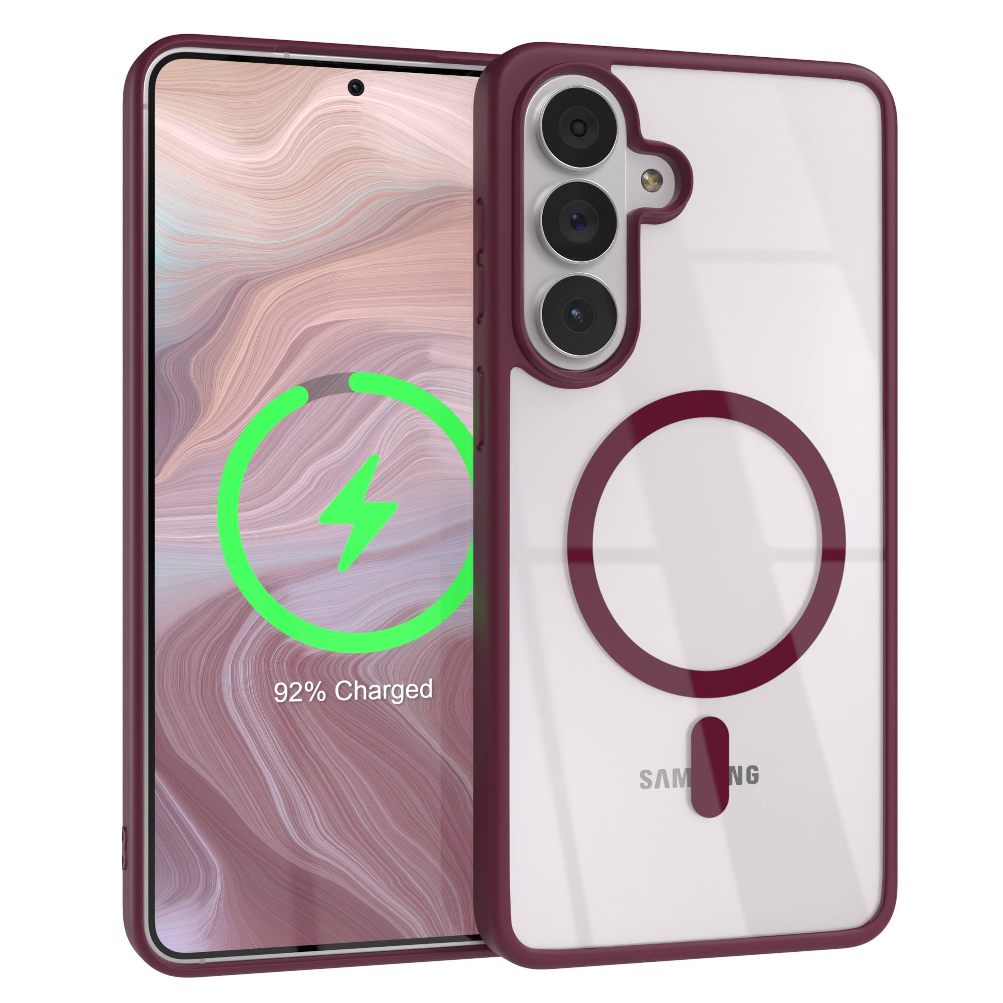 Samsung Galaxy S26 Plus transparente MagSafe Hülle mit Kameraschutz TPU 
