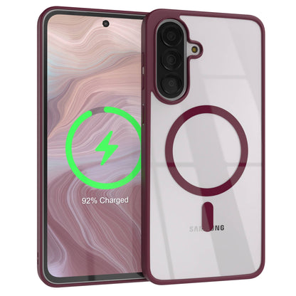 Samsung Galaxy A37 transparente MagSafe Hülle mit Kameraschutz TPU 
