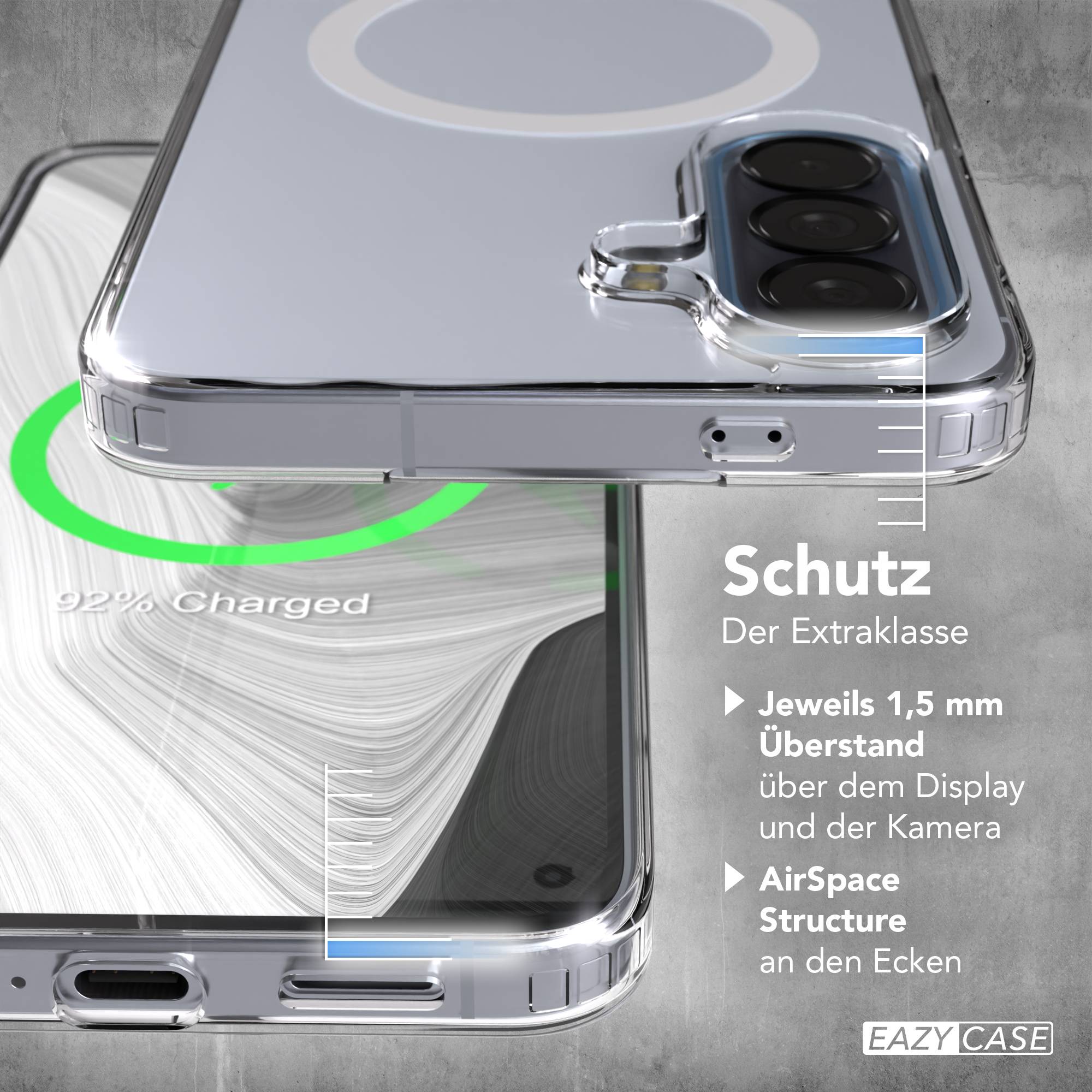 Samsung Galaxy A57 transparente MagSafe Hülle mit Kameraschutz TPU 