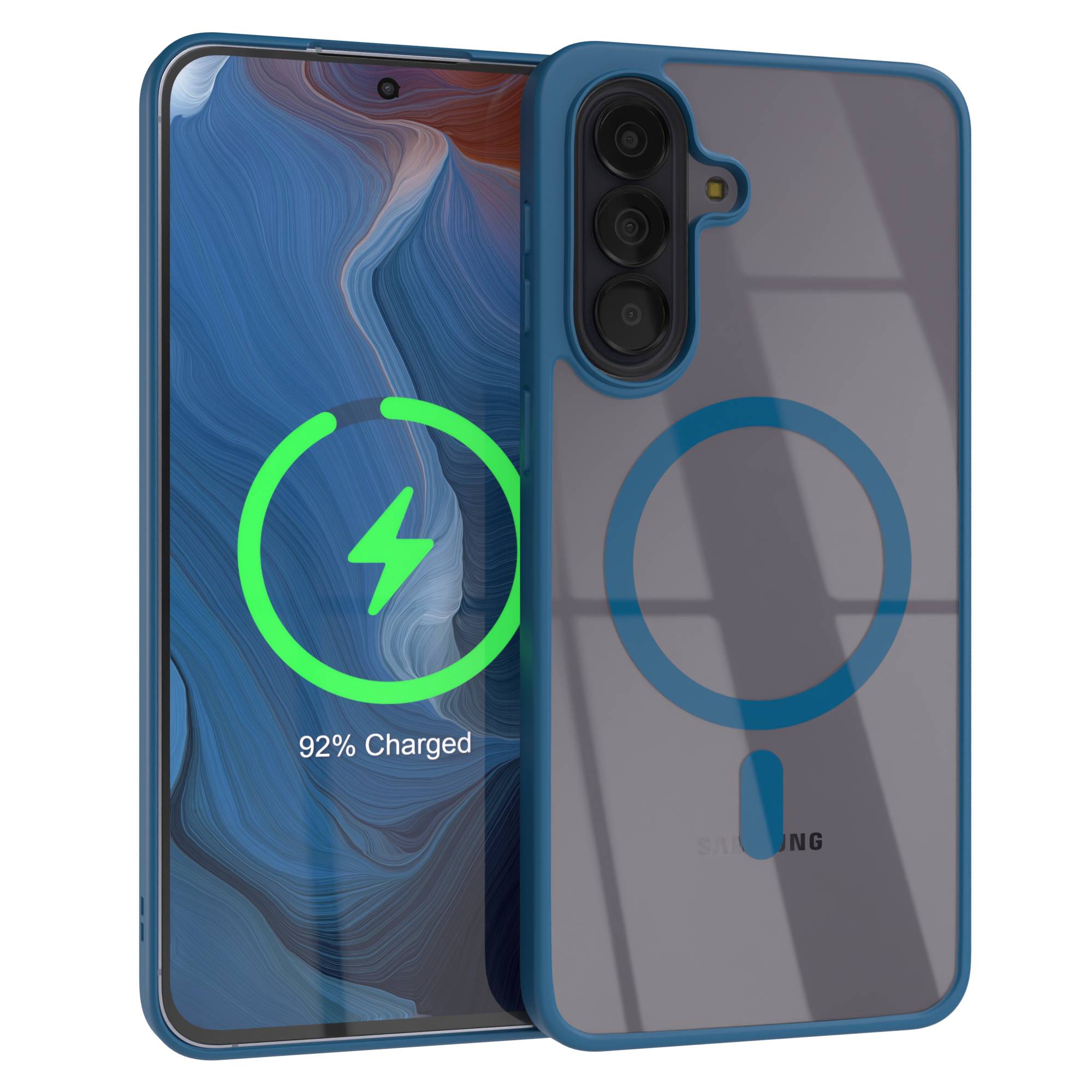 Samsung Galaxy A57 transparente MagSafe Hülle mit Kameraschutz TPU 
