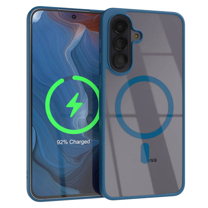 Samsung Galaxy A57 transparente MagSafe Hülle mit Kameraschutz TPU 