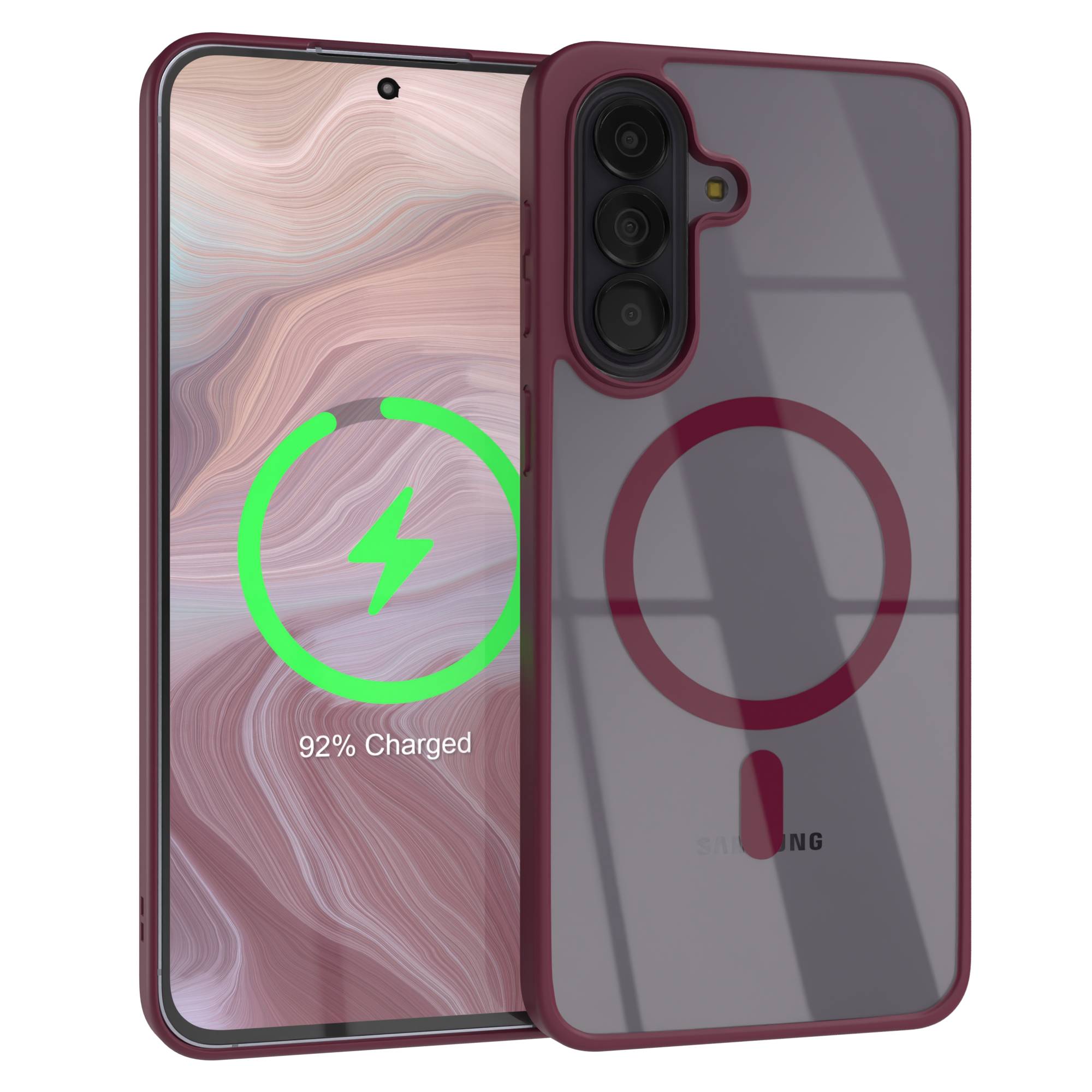 Samsung Galaxy A57 transparente MagSafe Hülle mit Kameraschutz TPU 