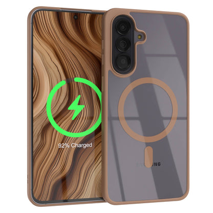 Samsung Galaxy A57 transparente MagSafe Hülle mit Kameraschutz TPU 