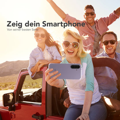 Samsung Galaxy A37 transparente Silikon Schutzhülle mit Fotofach 