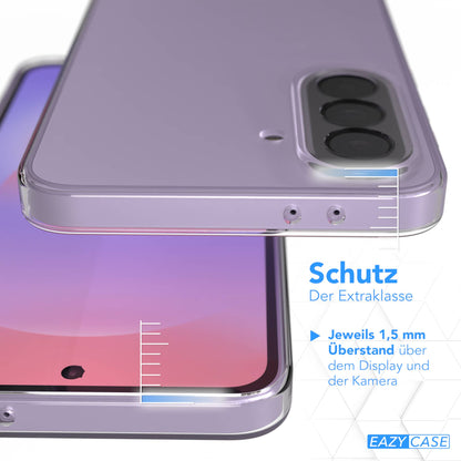 Samsung Galaxy A37 transparente Silikon Schutzhülle mit Fotofach 