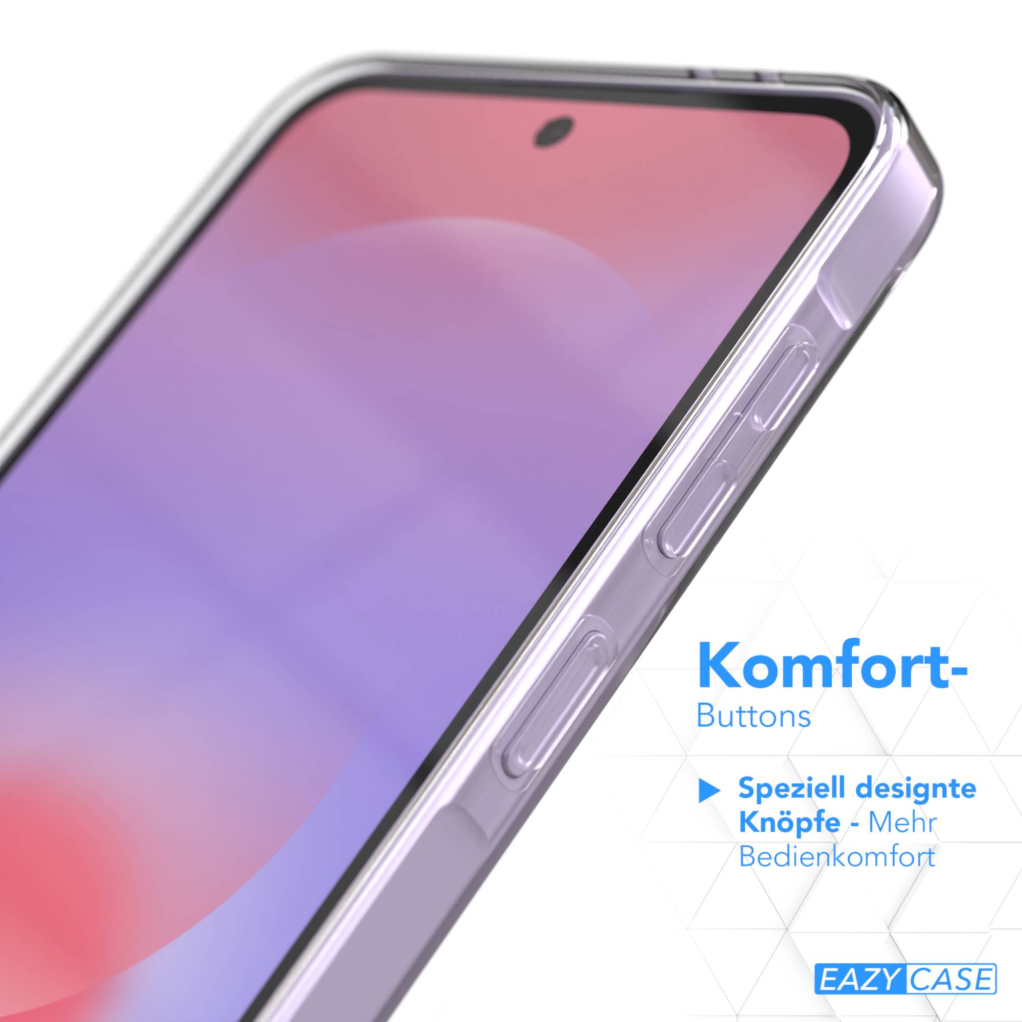 Samsung Galaxy A37 transparente Silikon Schutzhülle mit Fotofach 