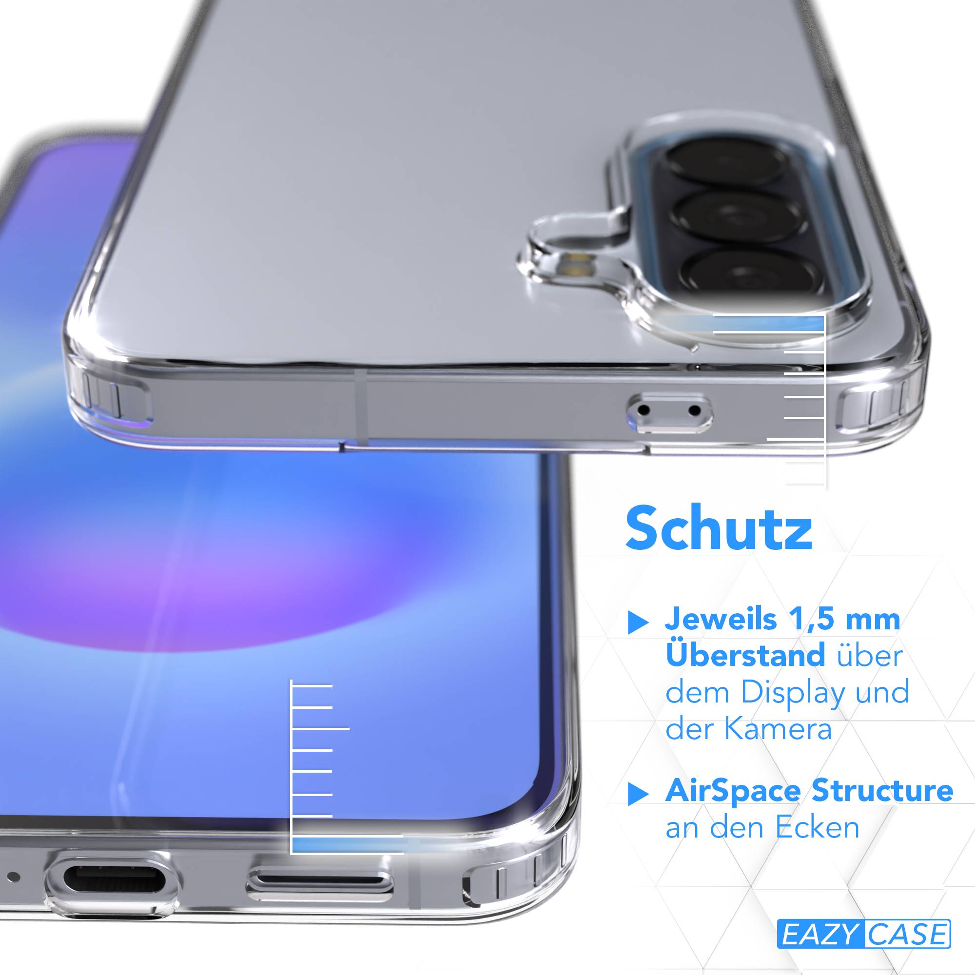 Samsung Galaxy A57 Silikonhülle transparent mit Kameraschutz von EAZY CASE 