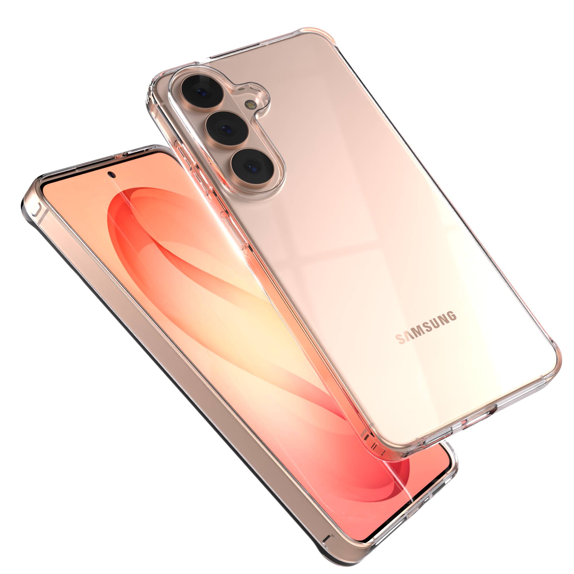 Samsung Galaxy S26 Silikonhülle mit Kameraschutz und transparentem Design 