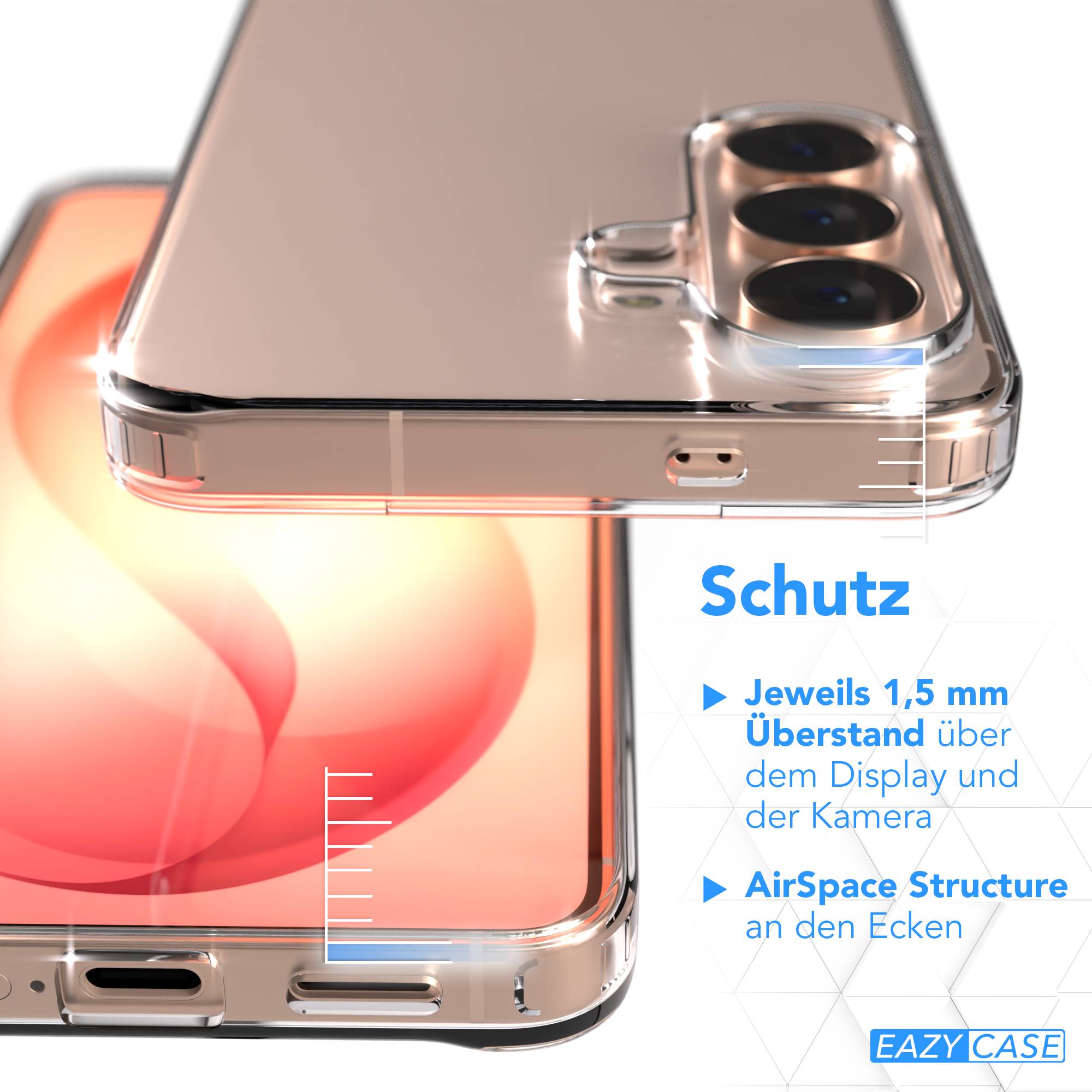 Samsung Galaxy S26 Silikonhülle mit Kameraschutz und transparentem Design 