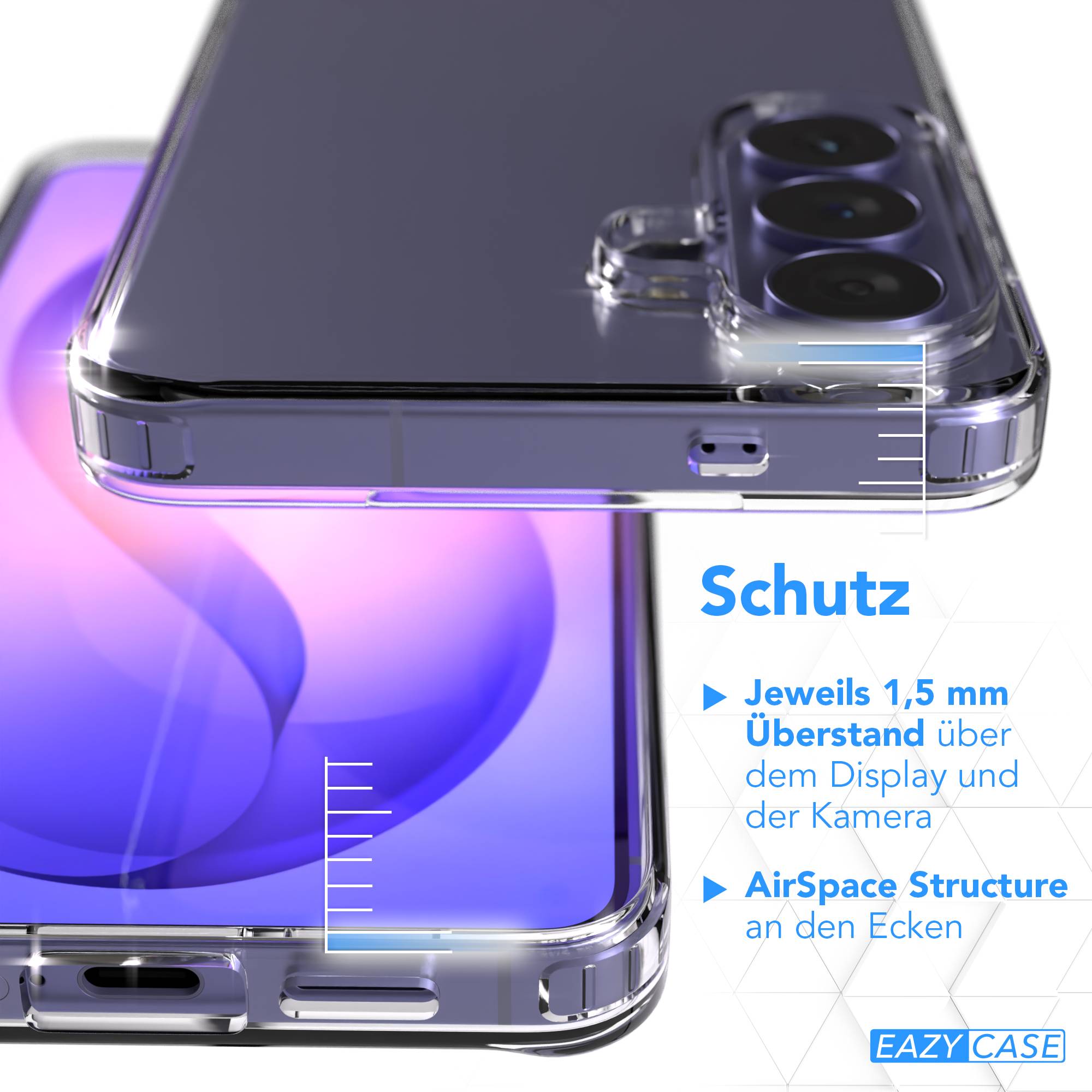 Samsung Galaxy S26 Plus transparente Silikonhülle mit Kameraschutz EAZY CASE 