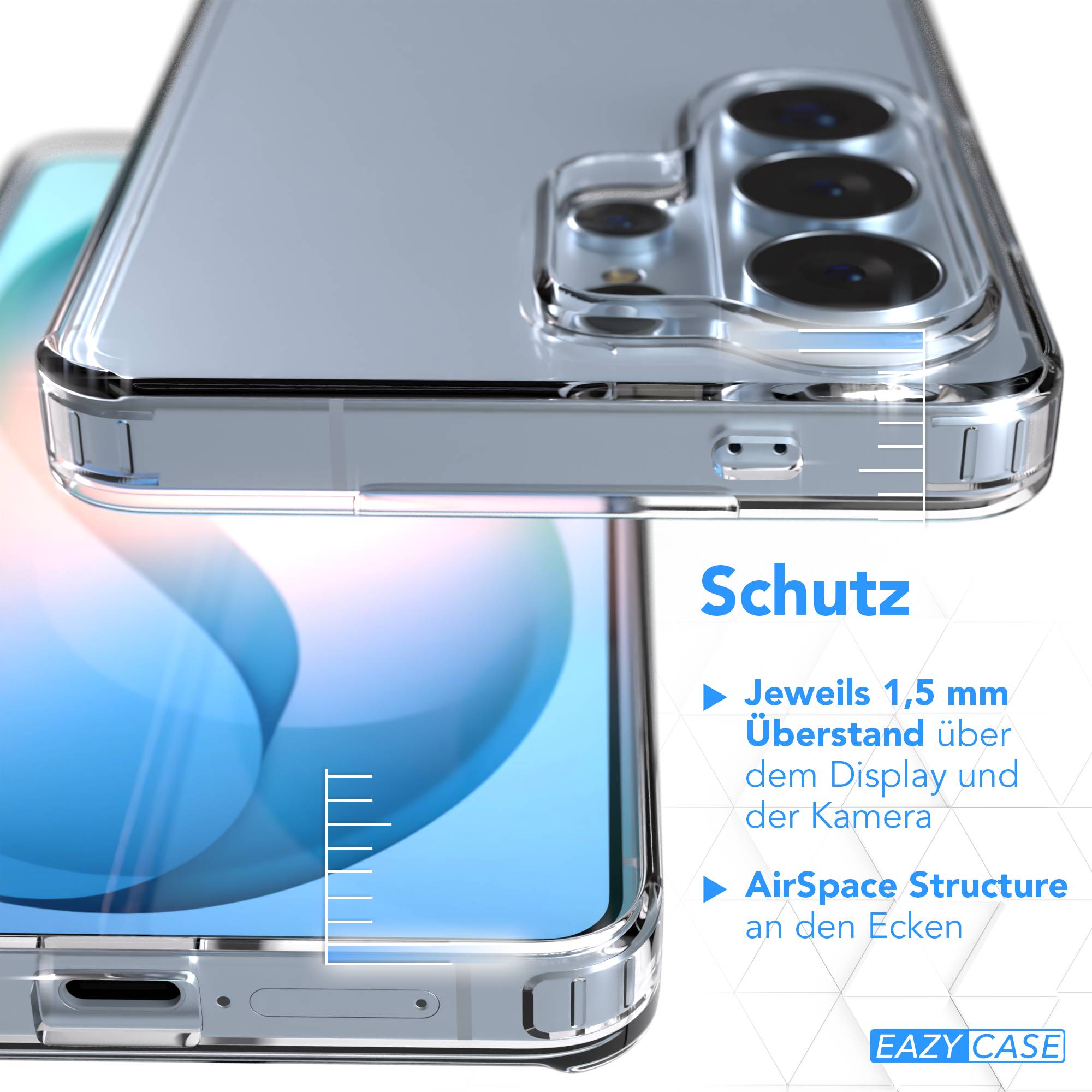 Samsung Galaxy S26 Ultra Silikonhülle transparent mit Kameraschutz EAZY CASE 