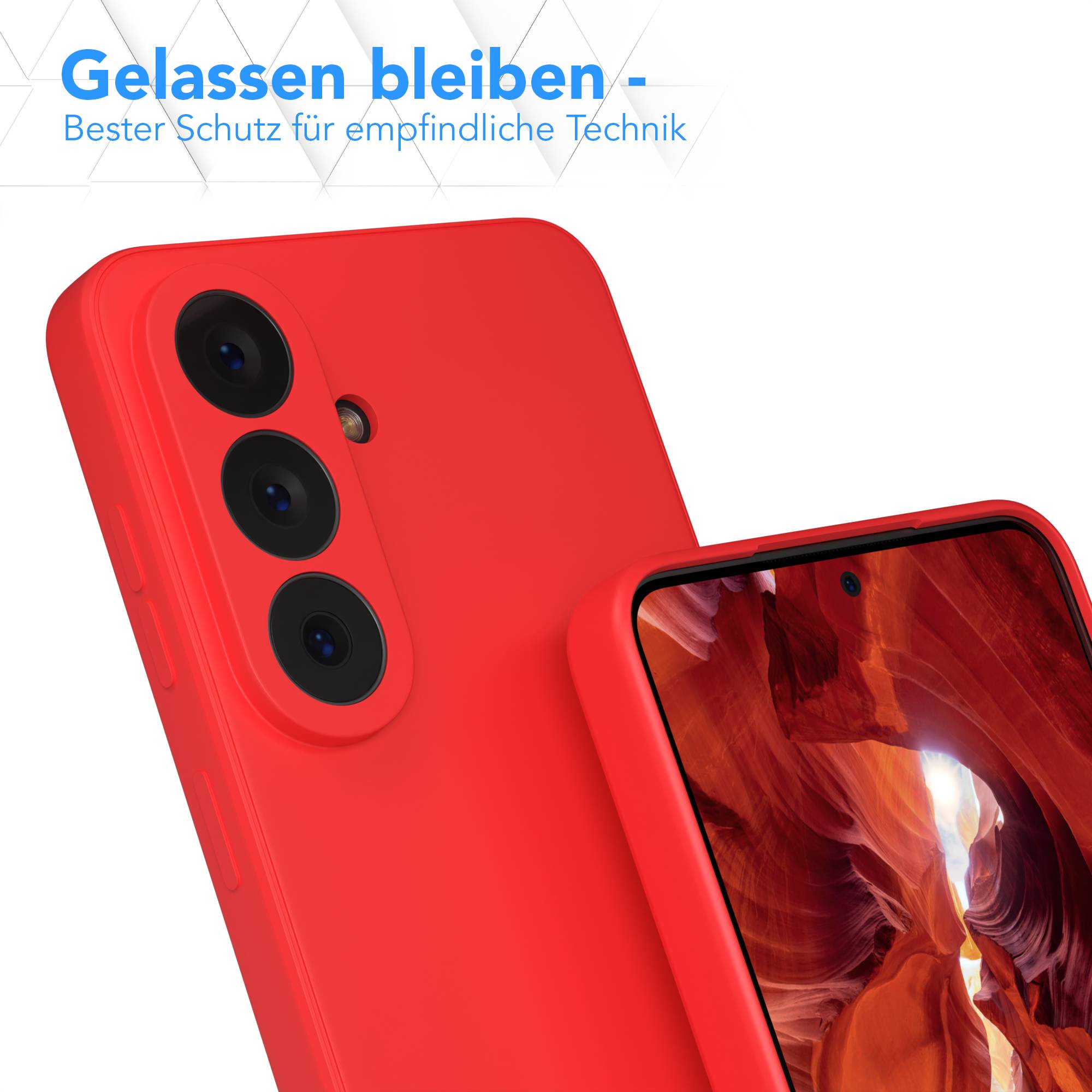 Samsung Galaxy S26 Silikonhülle mit Kameraschutz und transparentem Design 