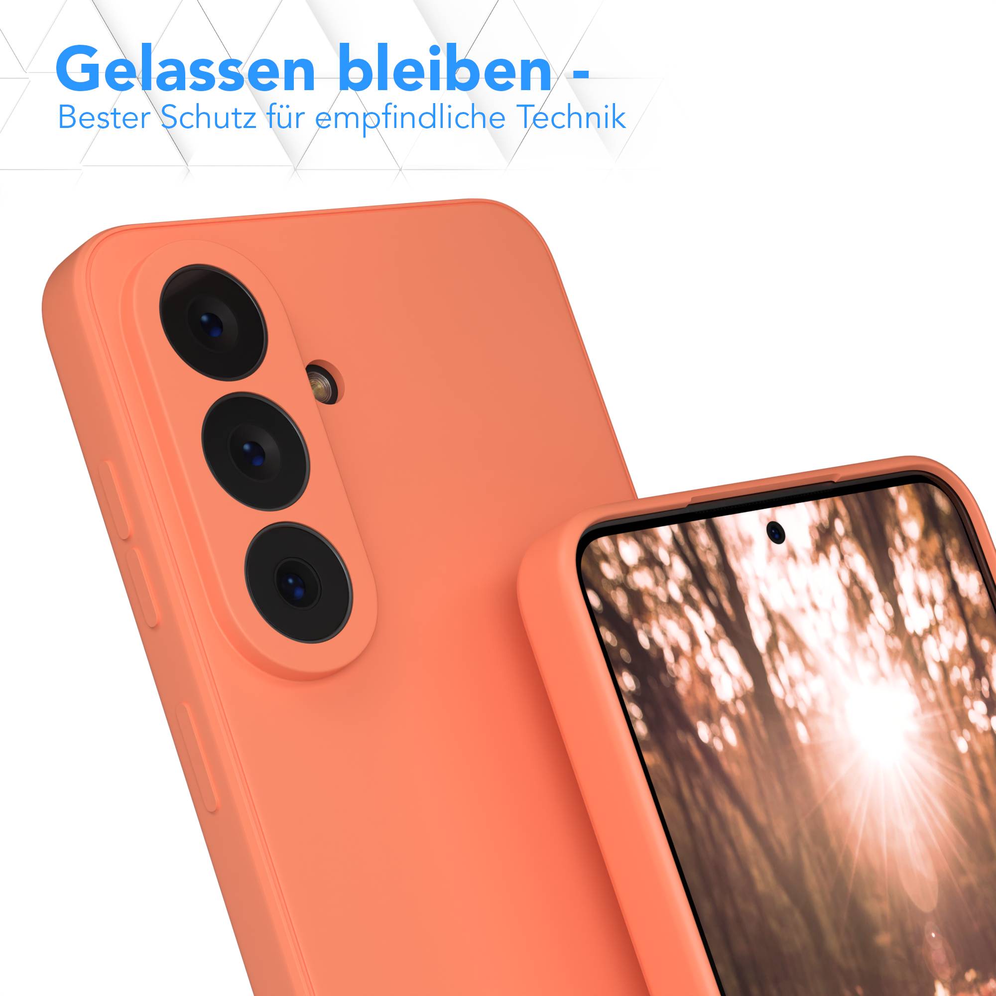 Samsung Galaxy S26 Silikonhülle mit Kameraschutz und transparentem Design 