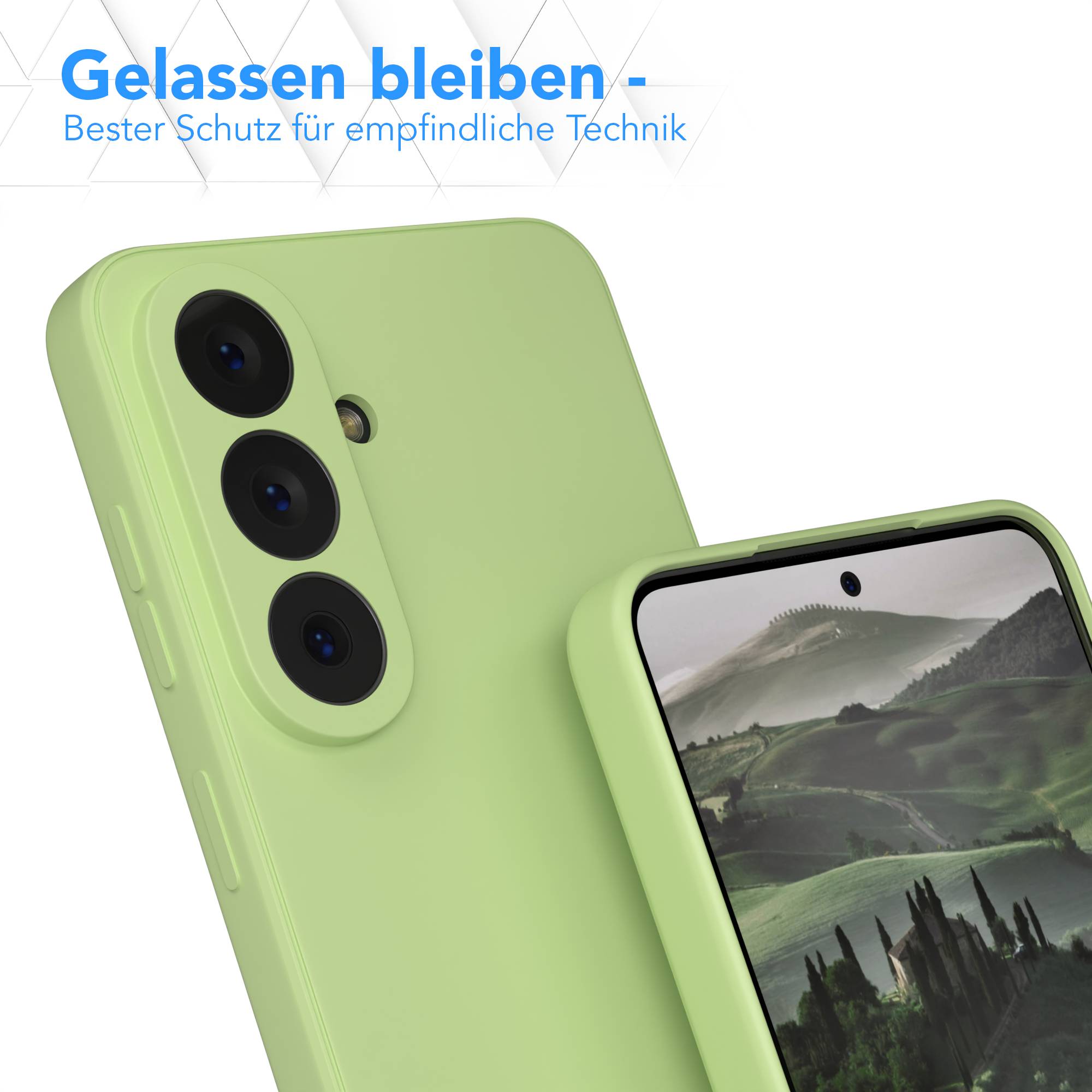 Samsung Galaxy S26 Silikonhülle mit Kameraschutz und transparentem Design 