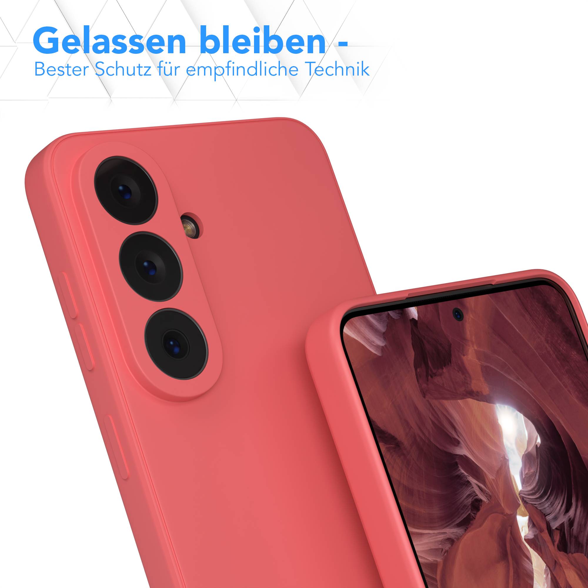 Samsung Galaxy S26 Silikonhülle mit Kameraschutz und transparentem Design 