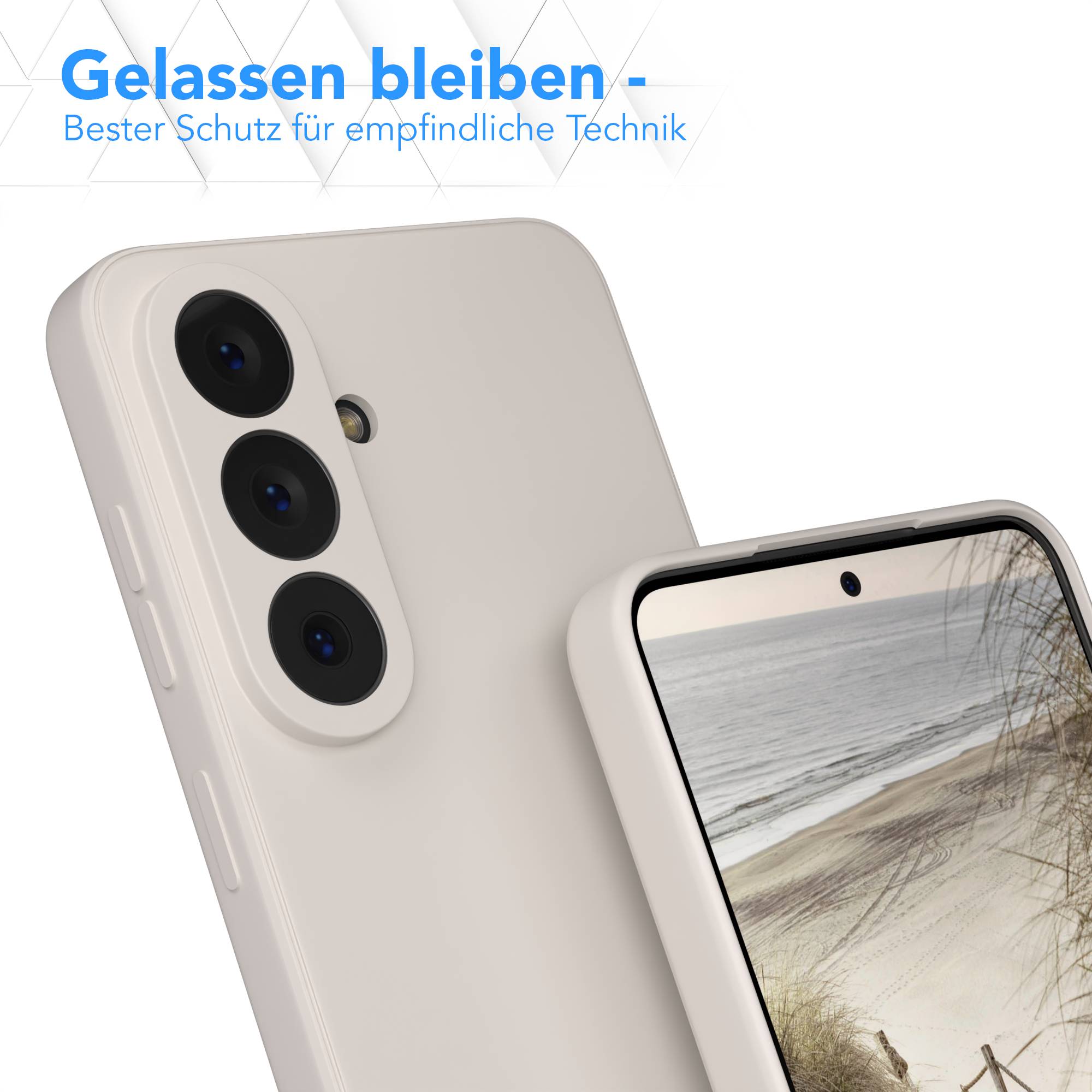 Samsung Galaxy S26 Silikonhülle mit Kameraschutz und transparentem Design 