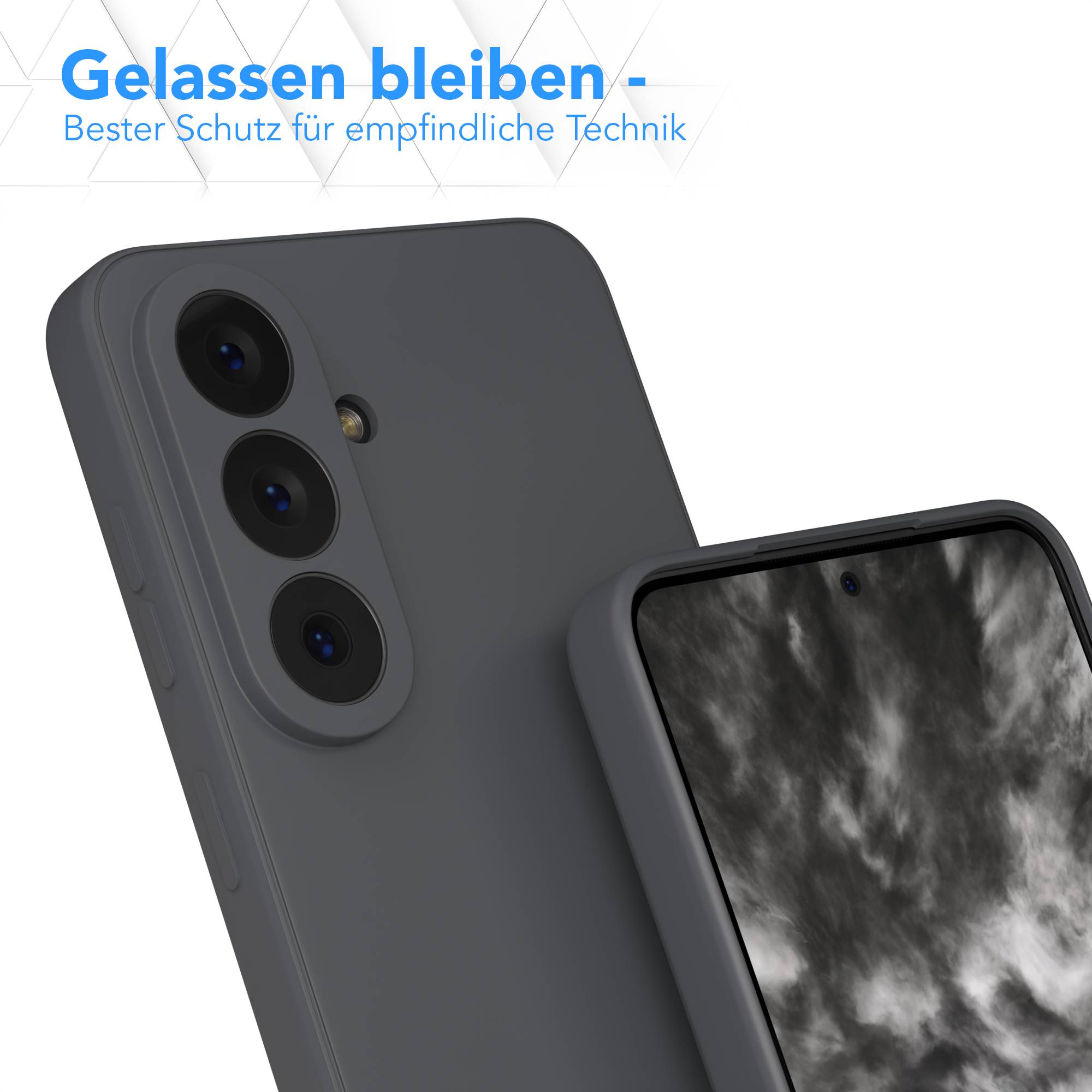Samsung Galaxy S26 Silikonhülle mit Kameraschutz und transparentem Design 
