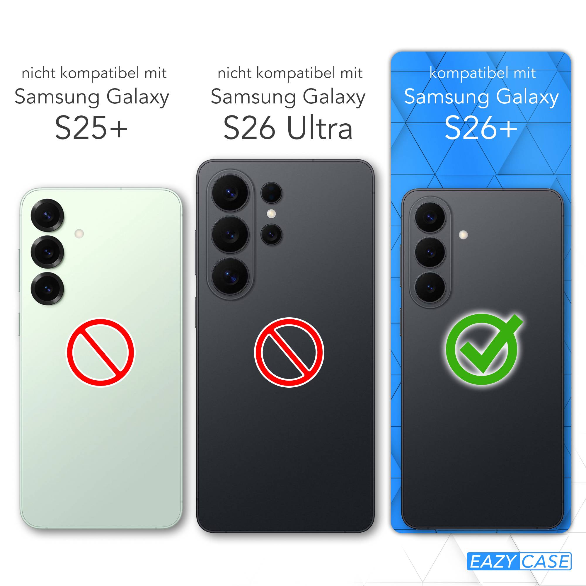 Samsung Galaxy S26 Plus transparente Silikonhülle mit Kameraschutz EAZY CASE 
