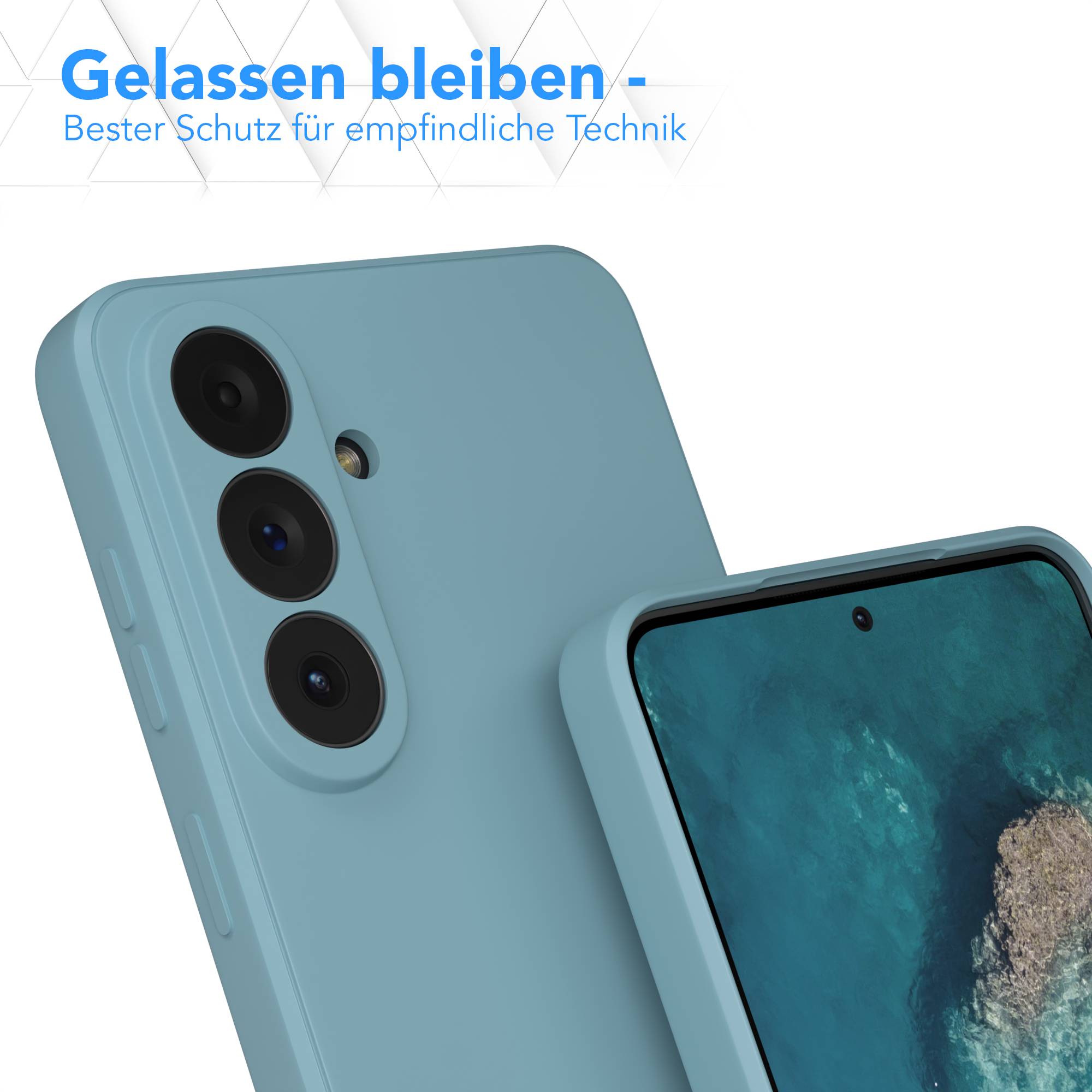 Samsung Galaxy S26 Plus transparente Silikonhülle mit Kameraschutz EAZY CASE 