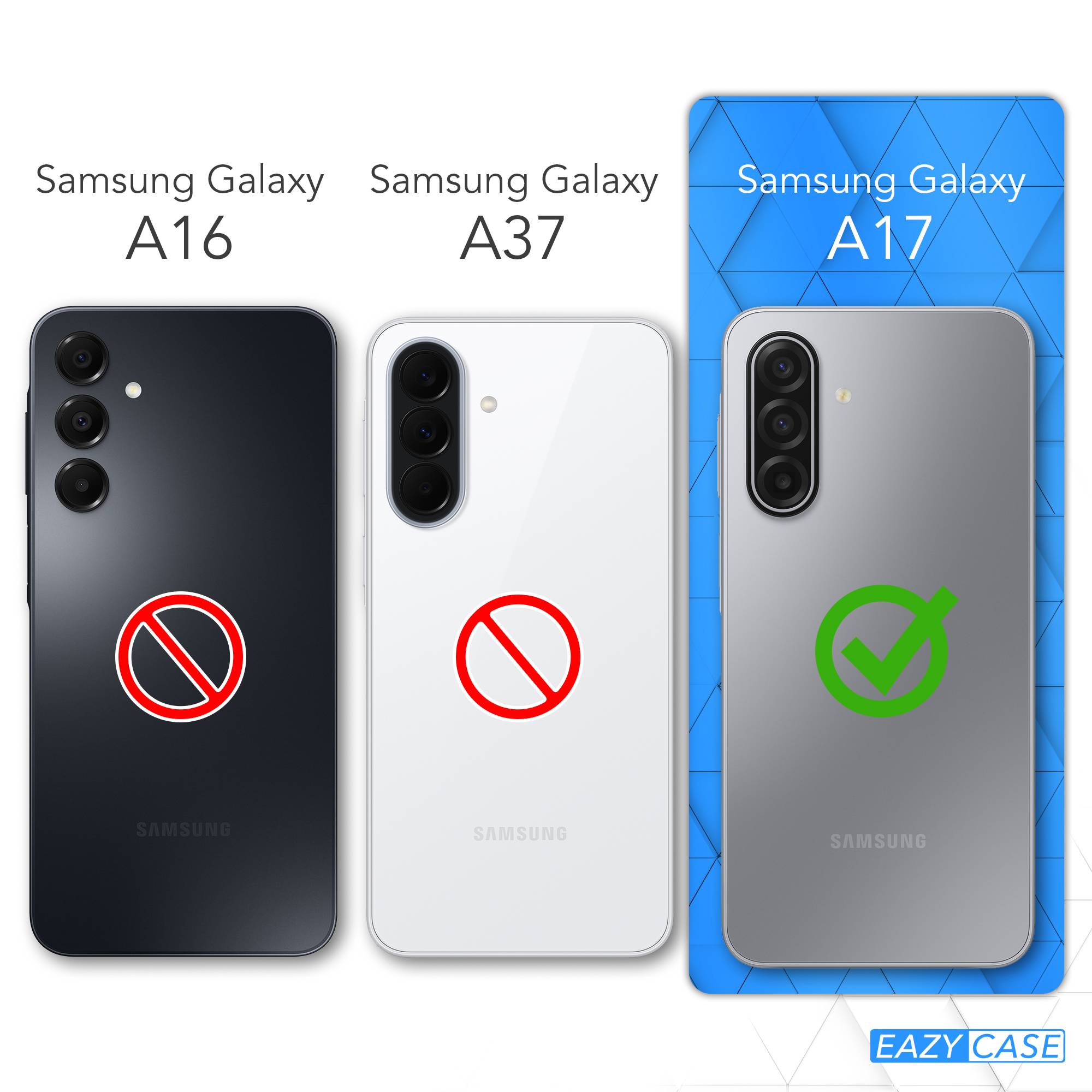 Samsung Galaxy A17 transparente Silikonhülle mit Kameraschutz von EAZY CASE 