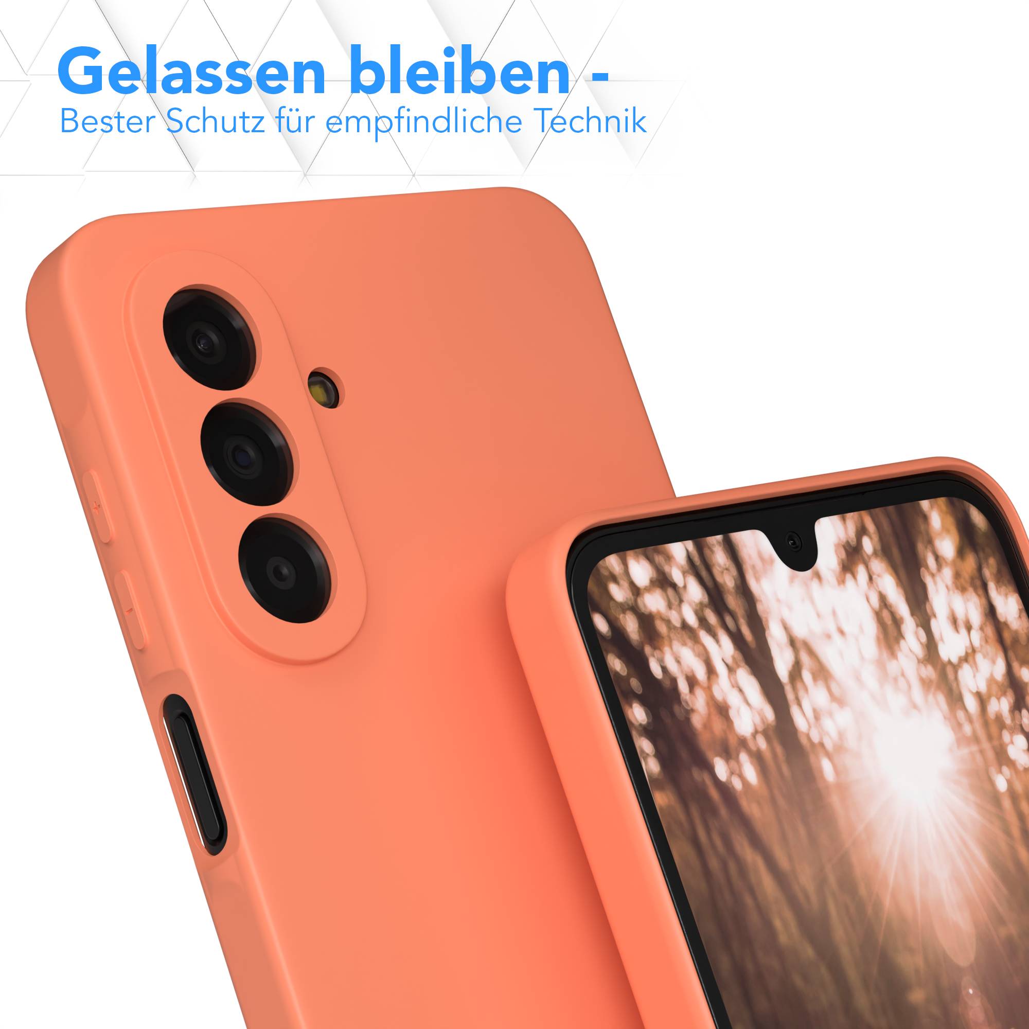 Samsung Galaxy A17 transparente Silikonhülle mit Kameraschutz von EAZY CASE 