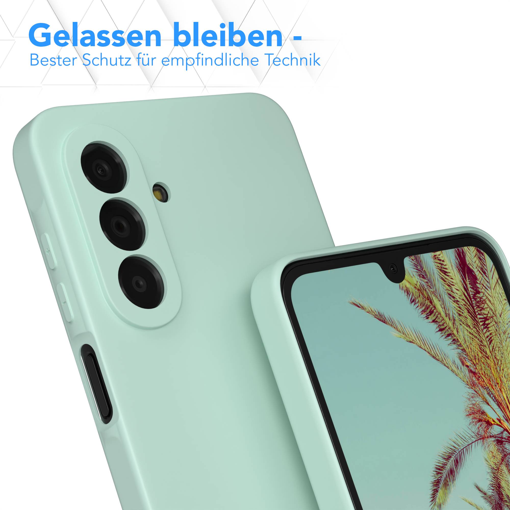 Samsung Galaxy A17 transparente Silikonhülle mit Kameraschutz von EAZY CASE 