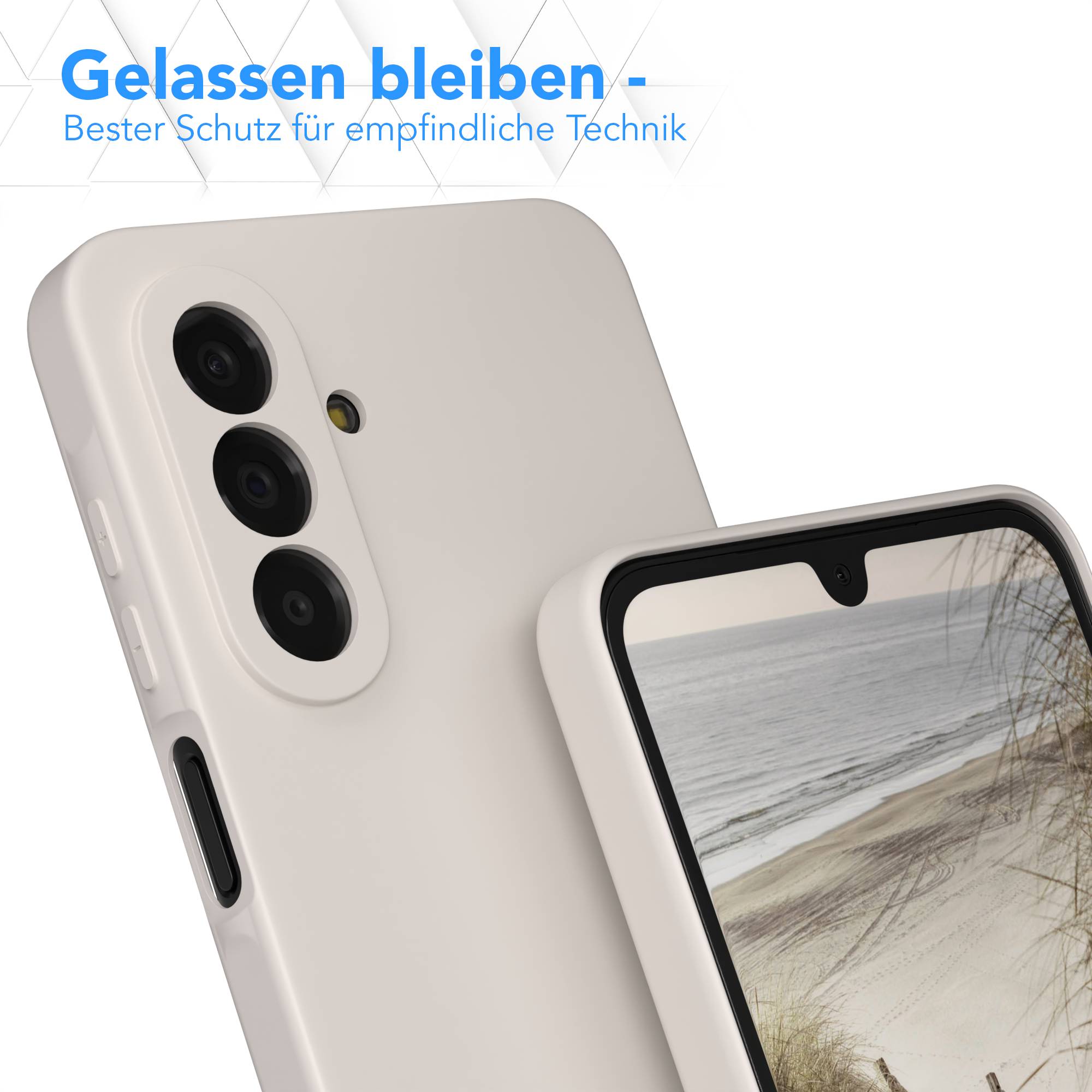 Samsung Galaxy A17 transparente Silikonhülle mit Kameraschutz von EAZY CASE 