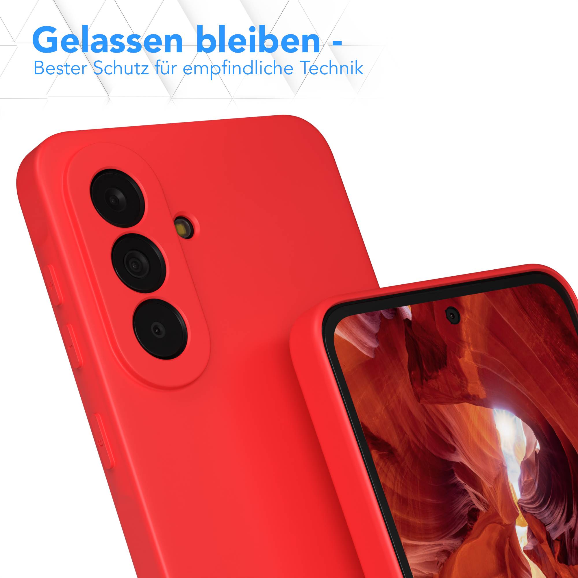 Samsung Galaxy A37 transparente Silikonhülle mit Kameraschutz von EAZY CASE 