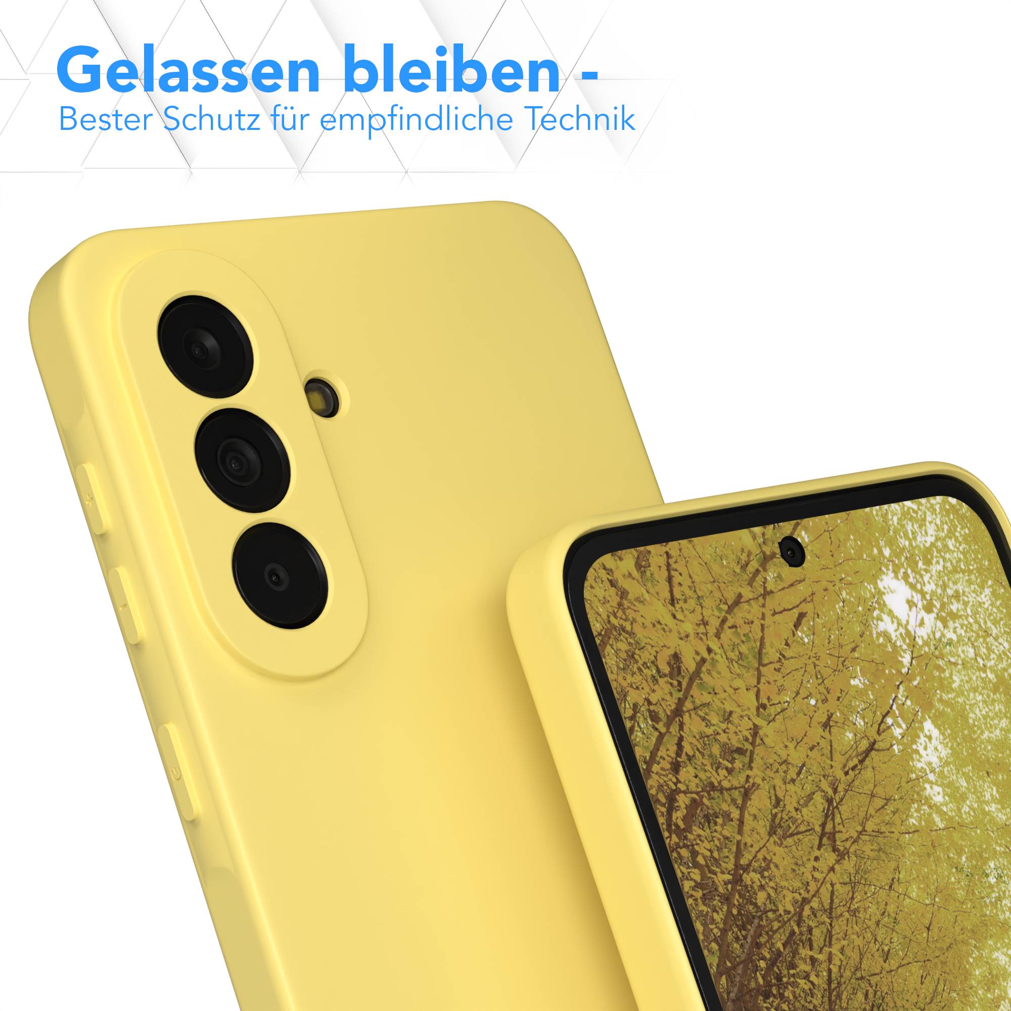 Samsung Galaxy A37 transparente Silikonhülle mit Kameraschutz von EAZY CASE 