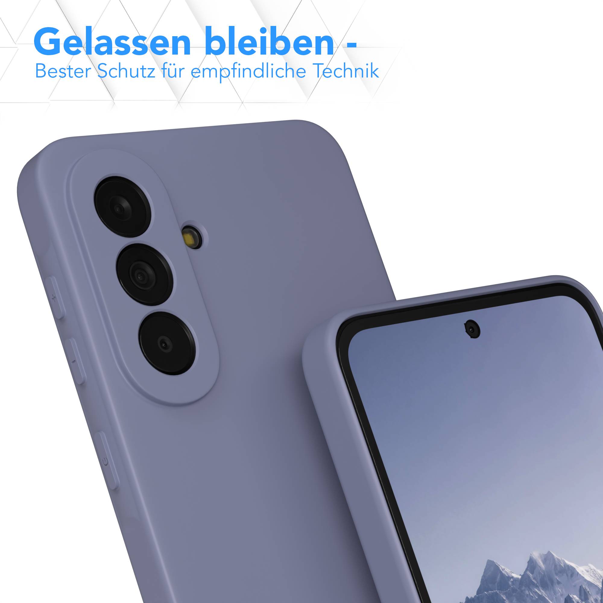 Samsung Galaxy A37 transparente Silikonhülle mit Kameraschutz von EAZY CASE 