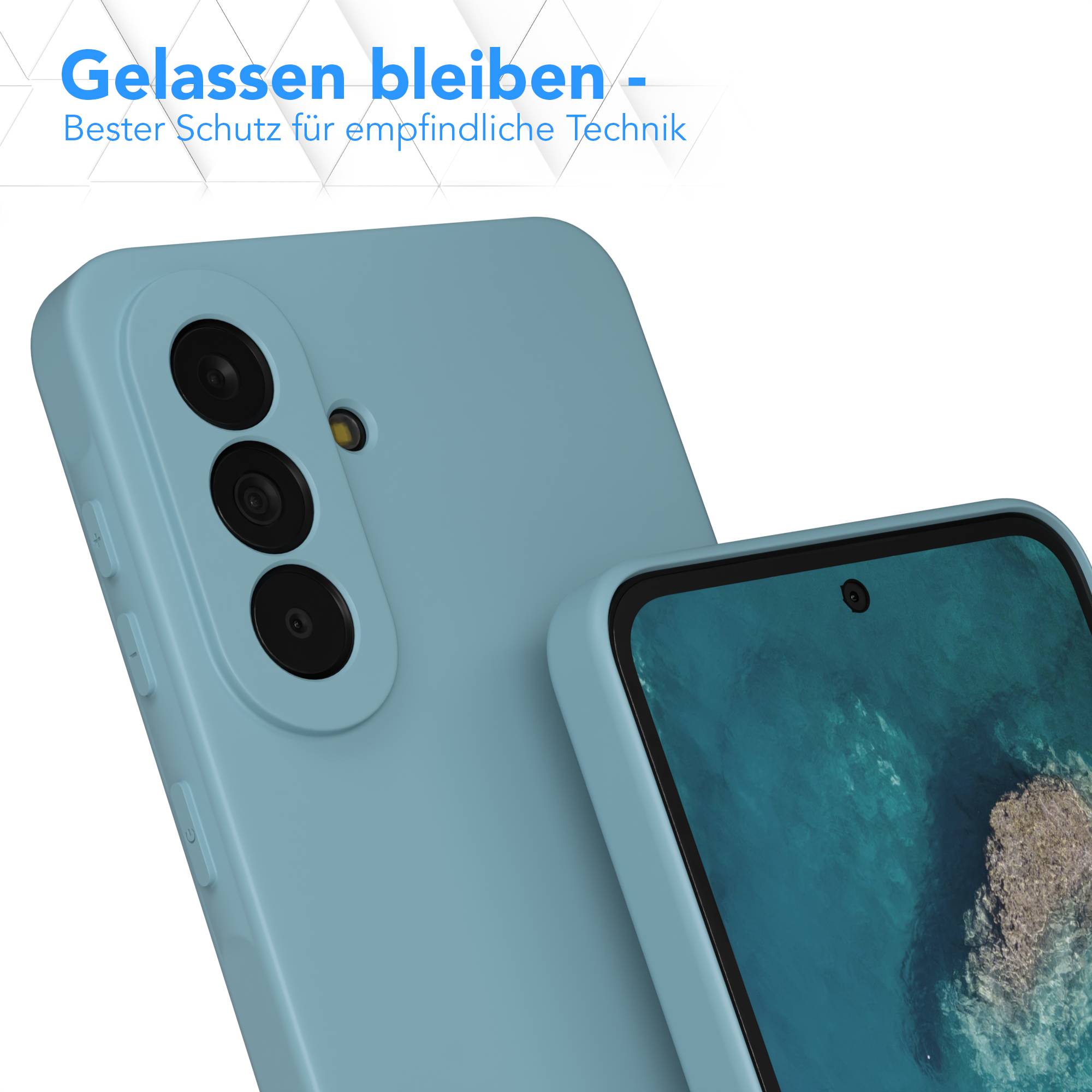 Samsung Galaxy A37 transparente Silikonhülle mit Kameraschutz von EAZY CASE 