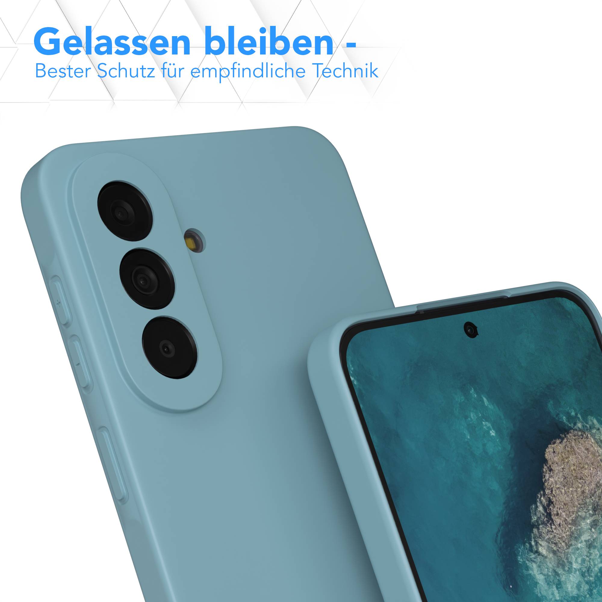 Samsung Galaxy A57 Silikonhülle transparent mit Kameraschutz von EAZY CASE 