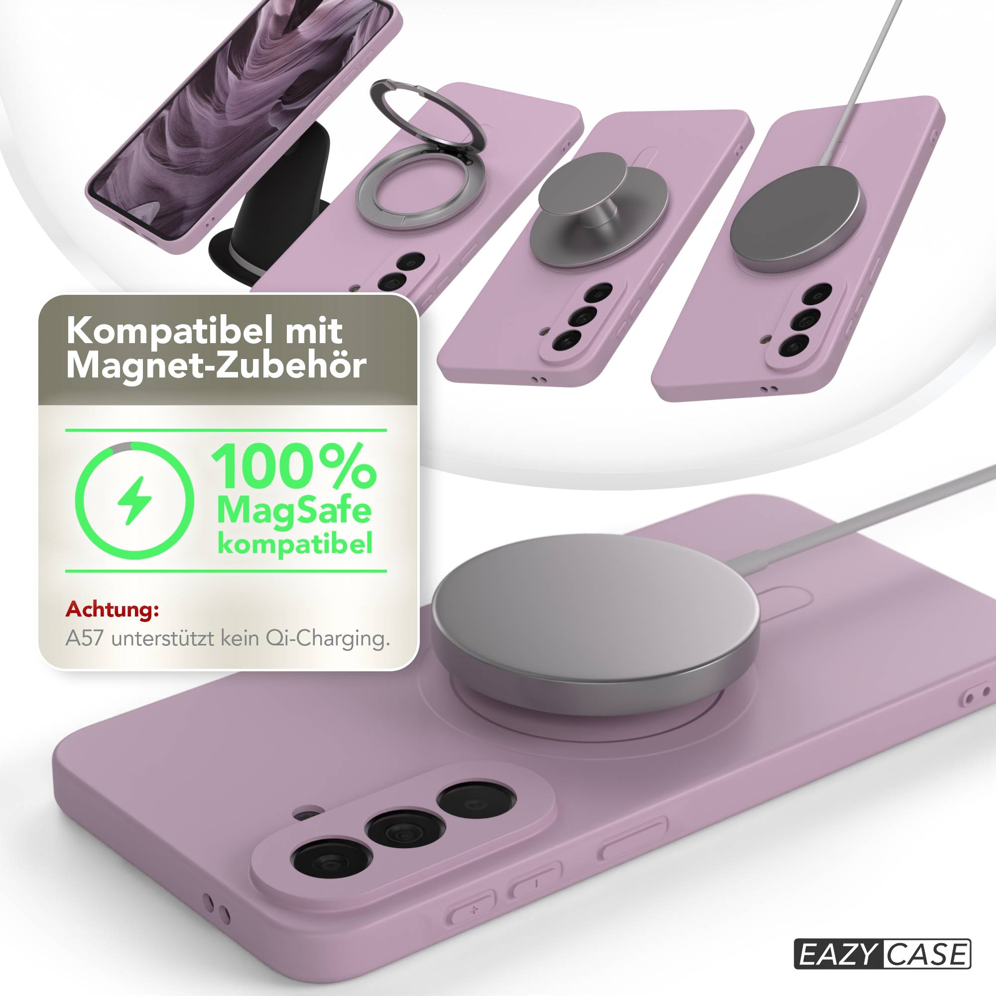 Samsung Galaxy A57 MagSafe Silikonhülle mit Kameraschutz von EAZY CASE 