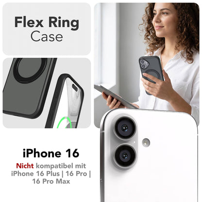 iPhone 16 Bumper Hülle mit drehbarem Ring MagSafe Outdoor Case 