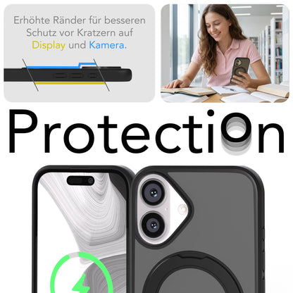 iPhone 16 Bumper Hülle mit drehbarem Ring MagSafe Outdoor Case 